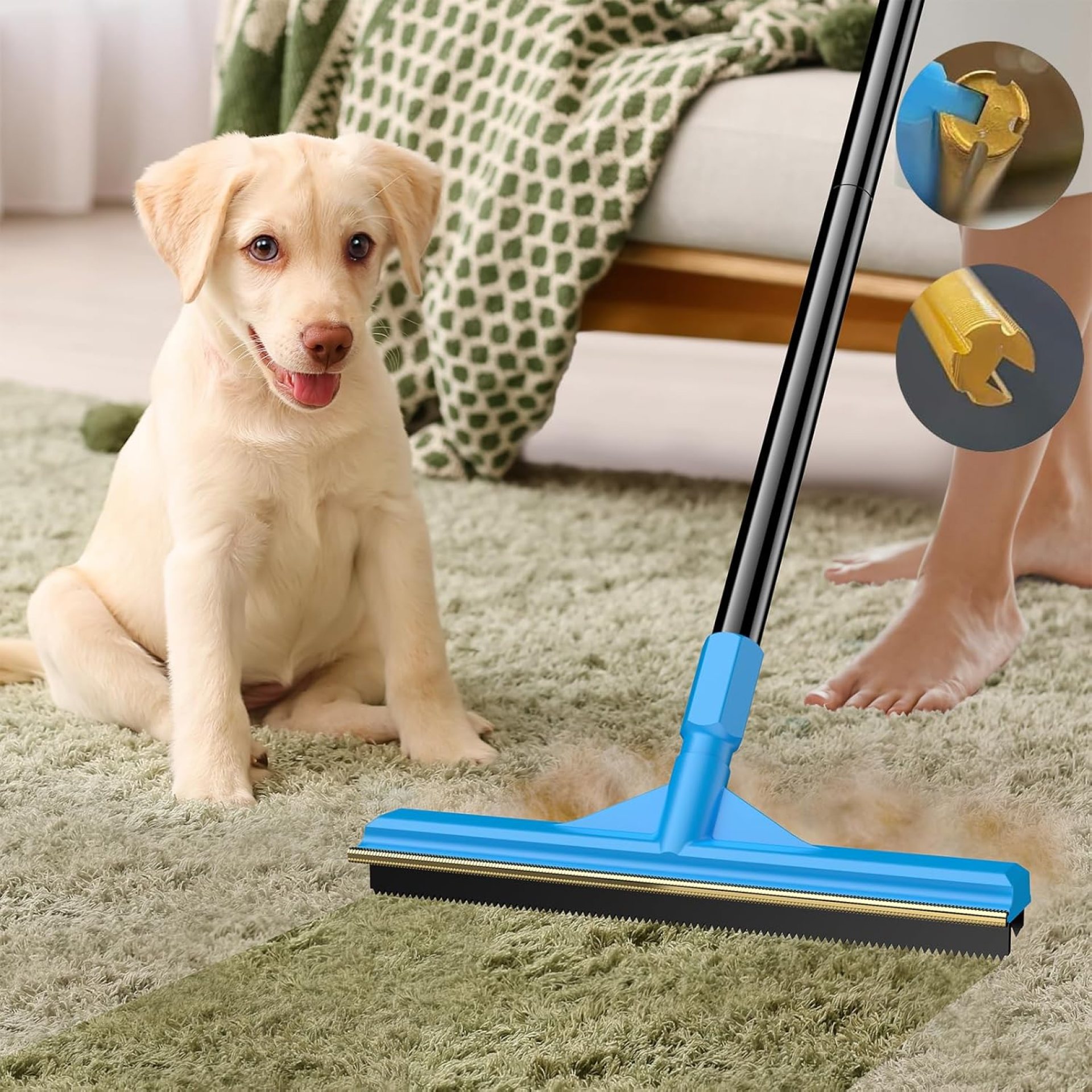 Carpet Rake for Pet Hair Removal, Reusable Cat Dog Hair Remover, 58’’ Adjustable Long Handle Pet Hair Removal Tool, Carpet Rake Scraper, Pet Hair Removal Broom for Rugs, Mats, Couch, Furniture Carpet Rake for Pet Hair Removal, Reusable Cat Dog Hair Remover, 58’’ Adjustable Long Handle Pet Hair Removal Tool, Carpet Rake Scraper, Pet Hair Removal Broom for Rugs, Mats, Couch, Furniture