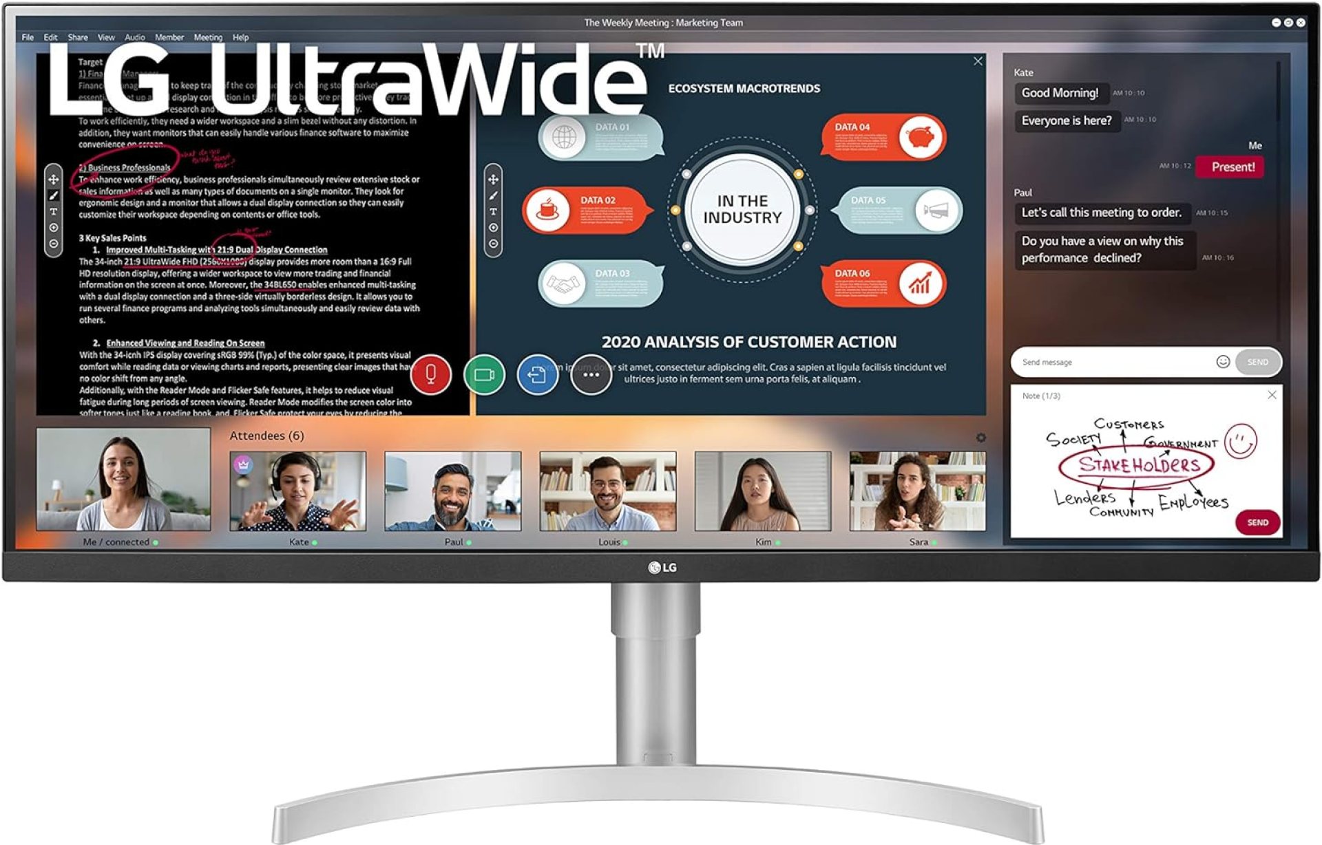LG 34WN650-W UltraWide Monitor 34-Inch 21:9 FHD (2560 x 1080) IPS Display VESA DisplayHDR 400 AMD FreeSync 3-Side Virtually Borderless Design – Silver LG 34WN650-W UltraWide Monitor 34-Inch 21:9 FHD (2560 x 1080) IPS Display VESA DisplayHDR 400 AMD FreeSync 3-Side Virtually Borderless Design – Silver