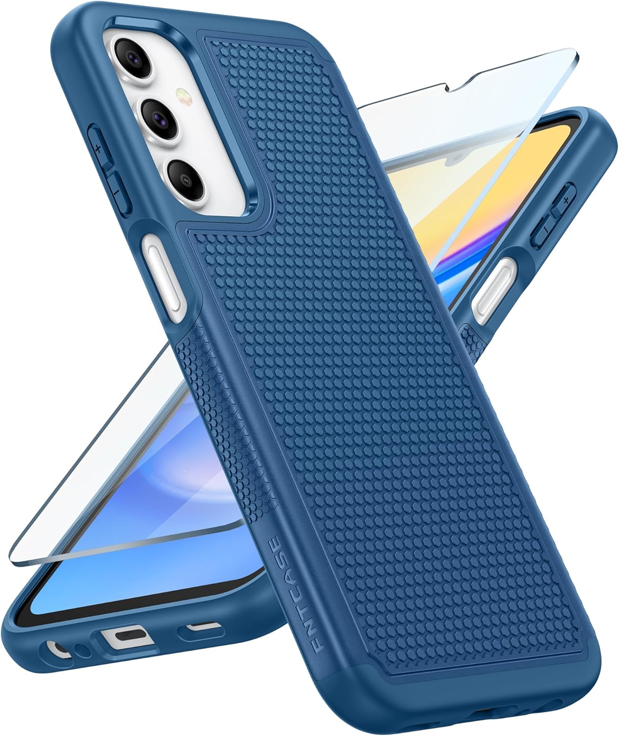 FNTCASE for Samsung Galaxy A15-5G Case: Dual Layer Protective Heavy Duty Cell Phone Cover Shockproof Rugged with Non Slip Textured Back – Military Protection Bumper Tough – 2024, 6.5inch Blue FNTCASE for Samsung Galaxy A15-5G Case: Dual Layer Protective Heavy Duty Cell Phone Cover Shockproof Rugged with Non Slip Textured Back – Military Protection Bumper Tough – 2024, 6.5inch Blue