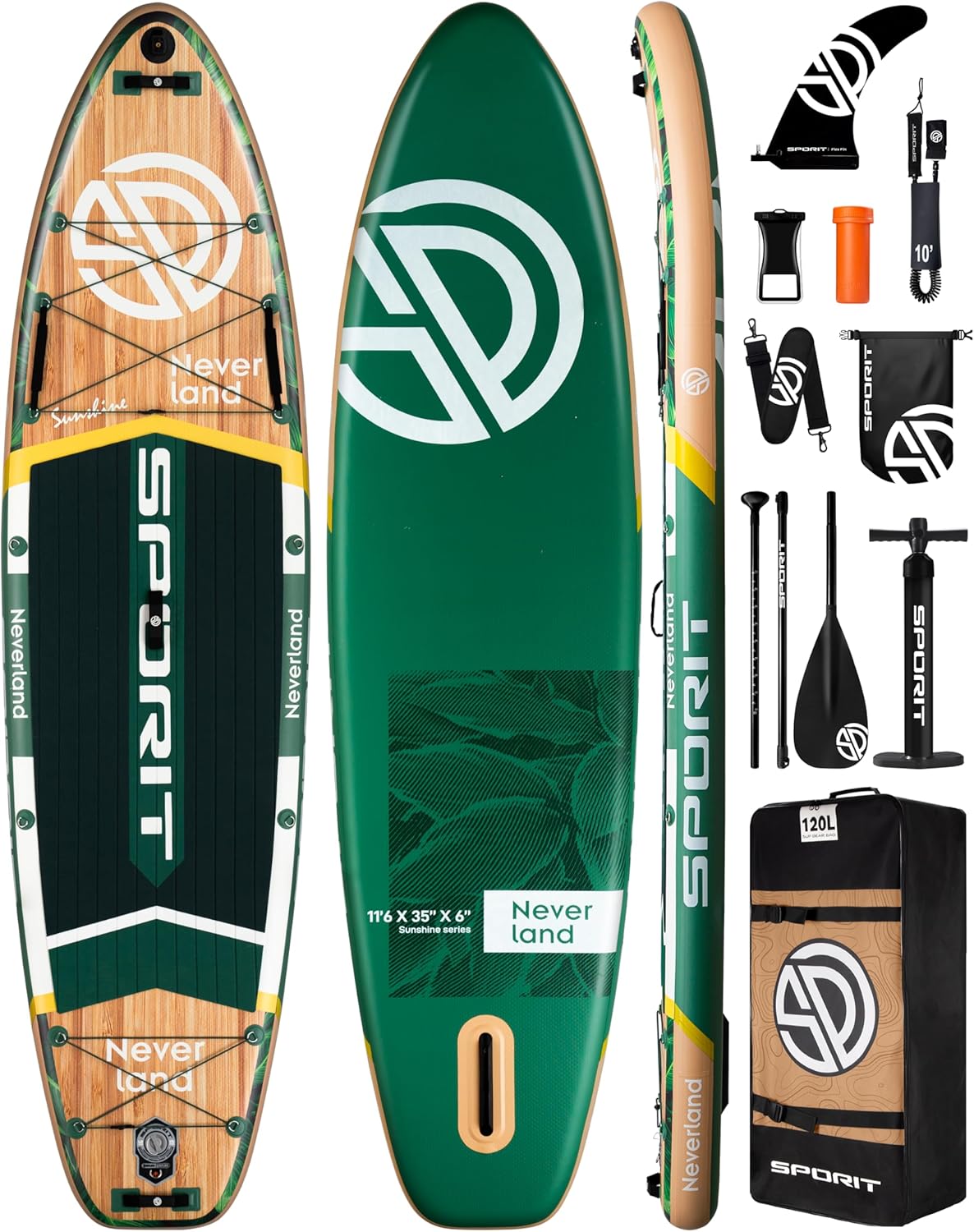 11’6×35″ Super Wide Inflatable Stand Up Paddle Board, Ultra Stable SUP Board for Adults, 450lb Capacity with Shoulder Strap, 100L Backpack, Removable US Fin, Floating Paddle, Safety Leash 11’6×35″ Super Wide Inflatable Stand Up Paddle Board, Ultra Stable SUP Board for Adults, 450lb Capacity with Shoulder Strap, 100L Backpack, Removable US Fin, Floating Paddle, Safety Leash
