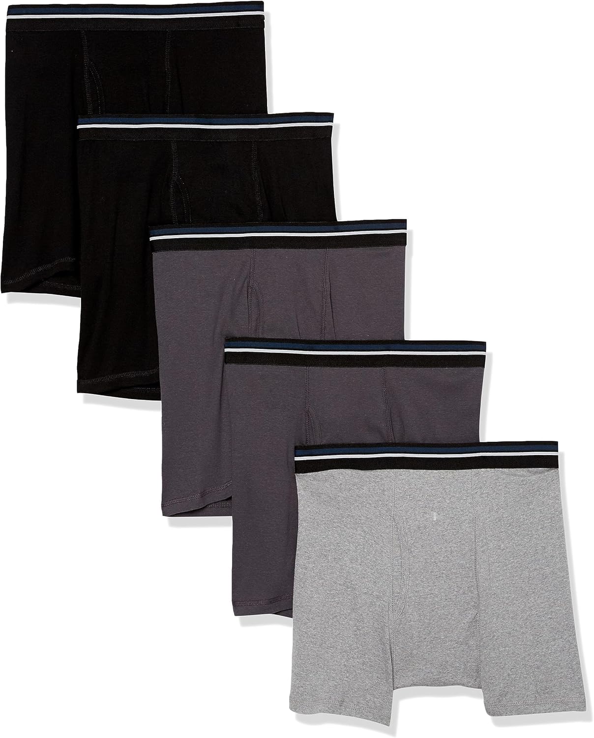 Amazon Essentials Mens Underwear Boxer Briefs, Comfortable Cotton, Tag-Free, Pack of 5 Amazon Essentials Mens Underwear Boxer Briefs, Comfortable Cotton, Tag-Free, Pack of 5
