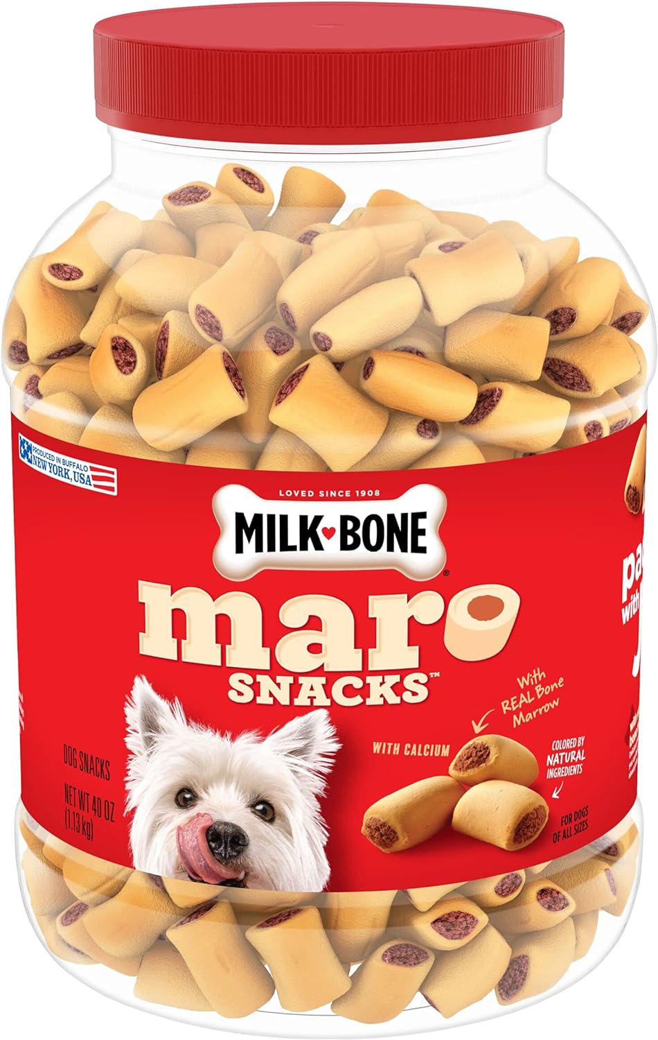 Milk-Bone MaroSnacks Small Dog Treats With Bone Marrow, 40 Ounce Container Milk-Bone MaroSnacks Small Dog Treats With Bone Marrow, 40 Ounce Container