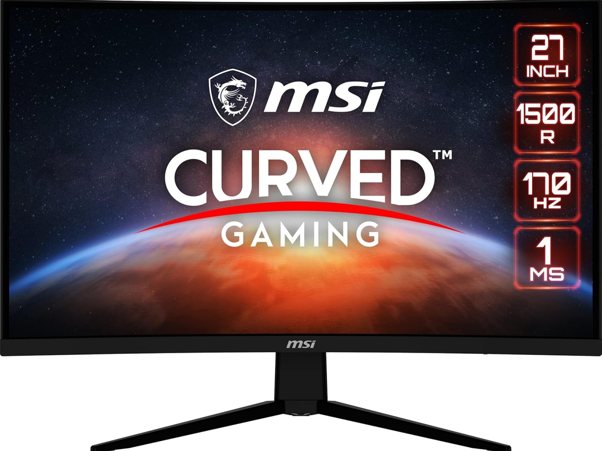 MSI G273CQ, 27″ Gaming Monitor, 2560 x 1440 (QHD), VA, 170Hz, FreeSync Premium, HDR Ready, HDMI, Displayport, Tilt, Black MSI G273CQ, 27″ Gaming Monitor, 2560 x 1440 (QHD), VA, 170Hz, FreeSync Premium, HDR Ready, HDMI, Displayport, Tilt, Black