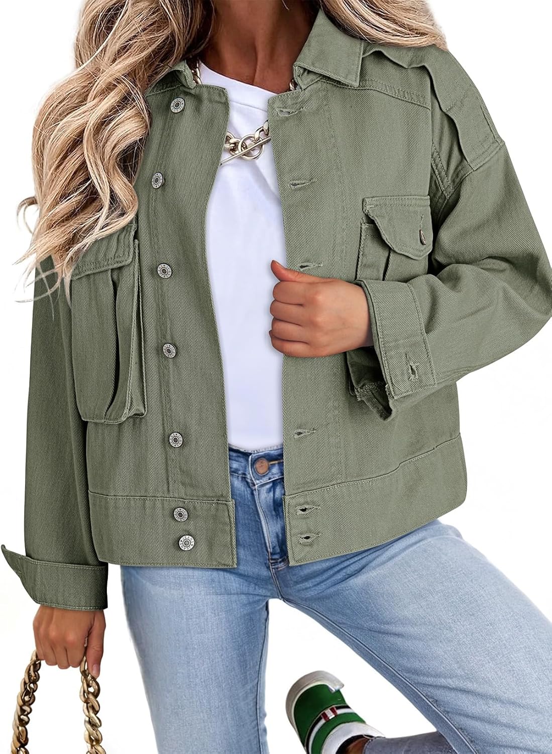 Dokotoo Jean Jacket Women Cargo Womens Fashion Jackets for Women Cropped Button Spring Outfits for Women 2025 Women Clothing Dokotoo Jean Jacket Women Cargo Womens Fashion Jackets for Women Cropped Button Spring Outfits for Women 2025 Women Clothing