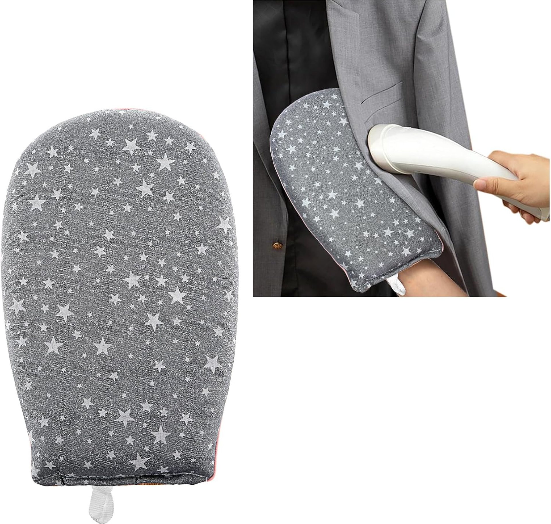 Garment Steamer Ironing Gloves, Heat Resistant Waterproof Ironing Mitt Anti steam Glove Mini Ironing Board Garment Steamer Accessories with Finger Loop for Clothes Steamers(star gray) Garment Steamer Ironing Gloves, Heat Resistant Waterproof Ironing Mitt Anti steam Glove Mini Ironing Board Garment Steamer Accessories with Finger Loop for Clothes Steamers(star gray)