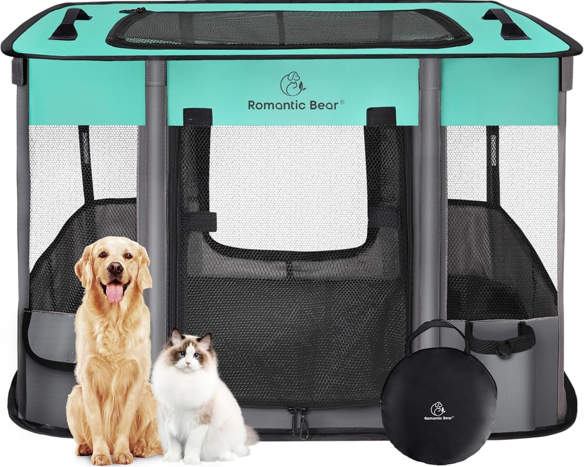 44x34x24 Inches Dog Playpen,Pet Playpen,Foldable Puppy Cat Playpen,Portable Exercise Kennel Tent Crate,Water-Resistant Breathable Shade Cover,Indoor Outdoor Travel Camping Use for Small Animals(L) 44x34x24 Inches Dog Playpen,Pet Playpen,Foldable Puppy Cat Playpen,Portable Exercise Kennel Tent Crate,Water-Resistant Breathable Shade Cover,Indoor Outdoor Travel Camping Use for Small Animals(L)
