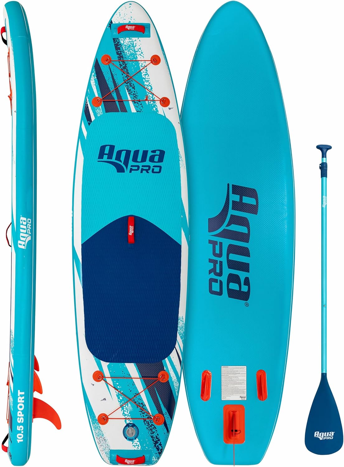 Aqua PRO Halcyon Sport Inflatable Stand-Up Paddleboard iSUP, Standard Design with Non-Slip EVA Deck, Includes Paddle, Ankle Leash, Pump and Carry/Storage Bag Aqua PRO Halcyon Sport Inflatable Stand-Up Paddleboard iSUP, Standard Design with Non-Slip EVA Deck, Includes Paddle, Ankle Leash, Pump and Carry/Storage Bag