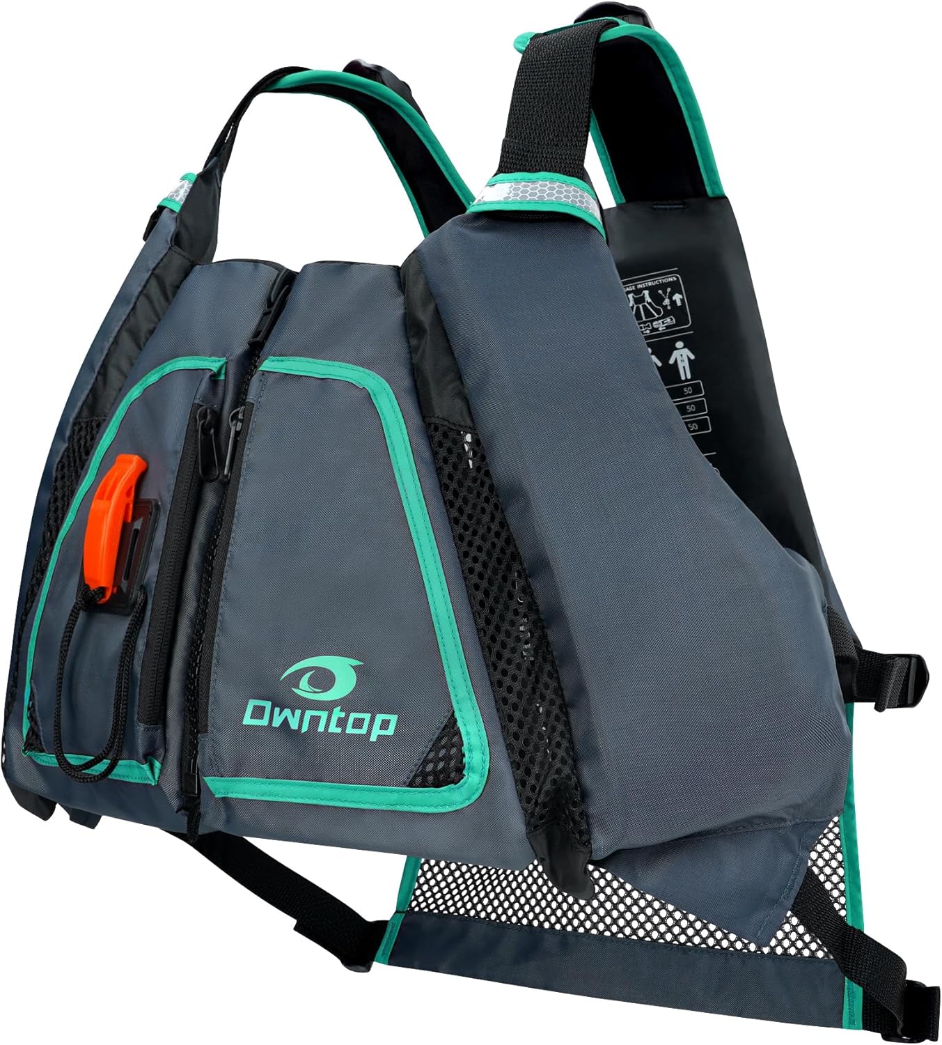 Owntop Adult Swim Vest – Adjustable Safety Strap & Premium Buoyancy for Paddle Sports, Kayaking, Canoeing, Boating Owntop Adult Swim Vest – Adjustable Safety Strap & Premium Buoyancy for Paddle Sports, Kayaking, Canoeing, Boating