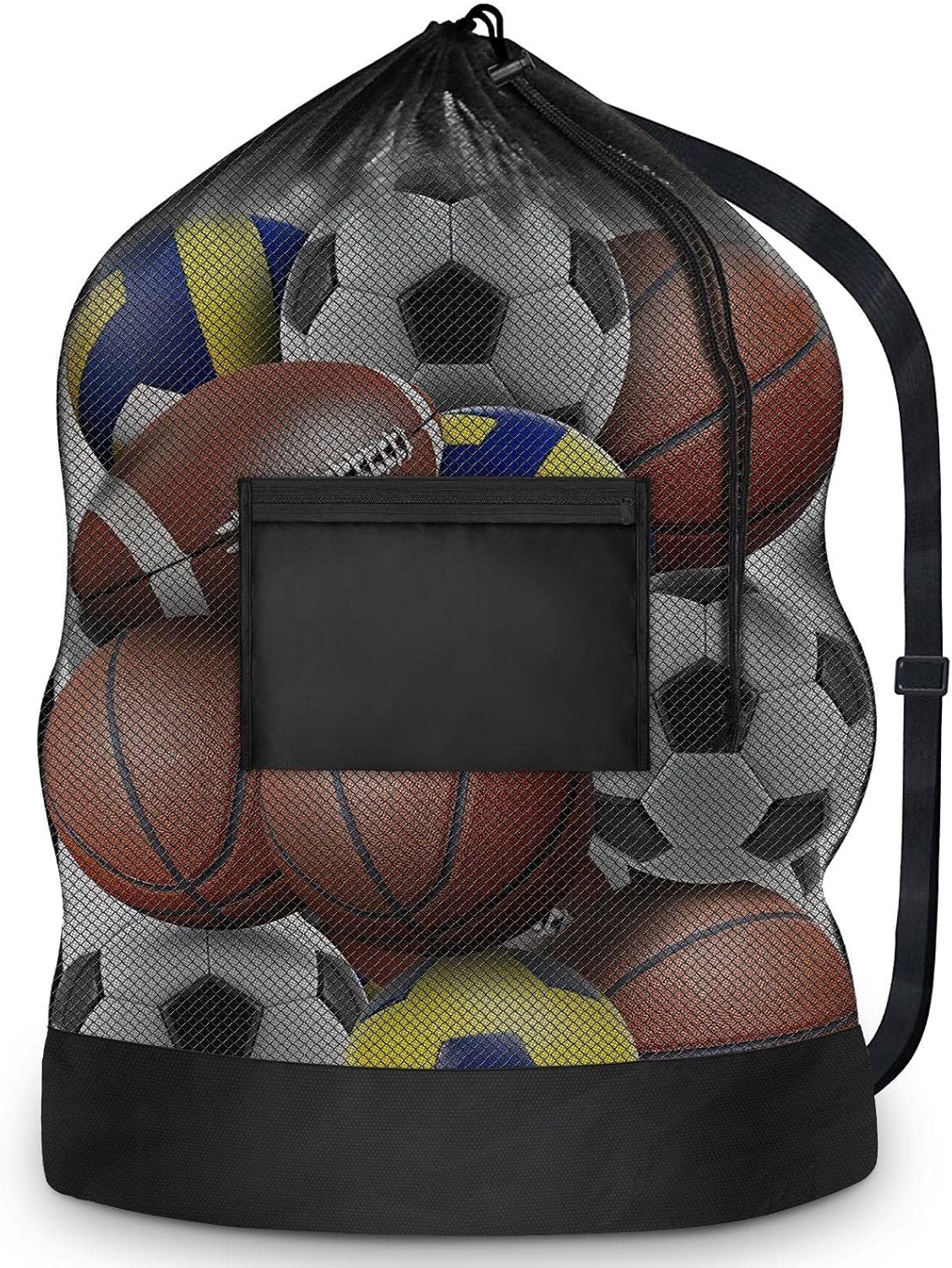 Extra Large Sports Ball Bag – Mesh Soccer Team Balls Bag, Drawstring Sport Equipment Storage for Basketball, Beach Cloth and Swimming Gears Extra Large Sports Ball Bag – Mesh Soccer Team Balls Bag, Drawstring Sport Equipment Storage for Basketball, Beach Cloth and Swimming Gears