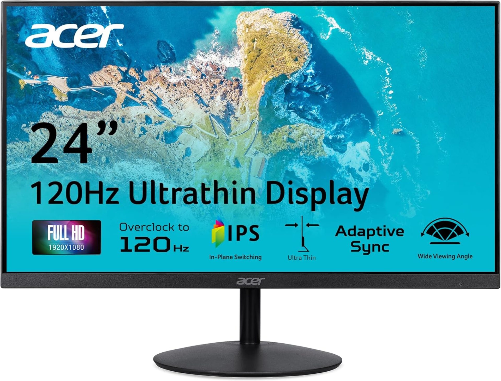 Acer SB240Y G0bi 23.8″ IPS Full HD Ultra-Slim Edge-to-Edge Gaming Office Monitor | Adaptive-Sync Support (FreeSync Compatible) | Up to 120Hz Refresh | 1ms (VRB) | Tilt | HDMI & VGA Ports | Black Acer SB240Y G0bi 23.8″ IPS Full HD Ultra-Slim Edge-to-Edge Gaming Office Monitor | Adaptive-Sync Support (FreeSync Compatible) | Up to 120Hz Refresh | 1ms (VRB) | Tilt | HDMI & VGA Ports | Black