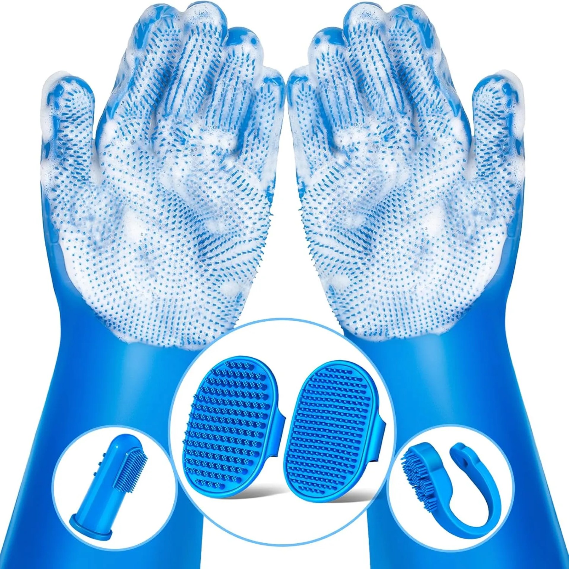 6PCS Pet Grooming Kit | Dog Washing Gloves | Dog Bath Brush | Dog Bath Gloves | Dog Shampoo Brush | Pet Grooming Gloves | Cat Bathing Supplies | Dog Bath Supplies (Navy Blue) 6PCS Pet Grooming Kit | Dog Washing Gloves | Dog Bath Brush | Dog Bath Gloves | Dog Shampoo Brush | Pet Grooming Gloves | Cat Bathing Supplies | Dog Bath Supplies (Navy Blue)