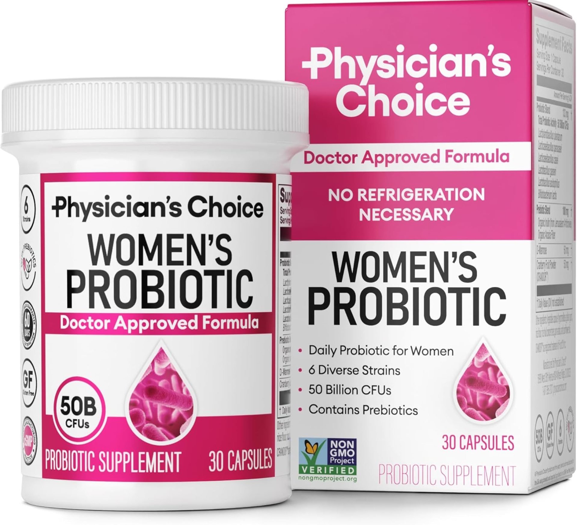 Physician’s CHOICE Probiotics for Women – PH Balance, Digestive, UT, & Feminine Health – 50 Billion CFU – 6 Unique Strains for Her – Organic Prebiotics, Cranberry Extract+ – Women Probiotic – 30 CT Physician’s CHOICE Probiotics for Women – PH Balance, Digestive, UT, & Feminine Health – 50 Billion CFU – 6 Unique Strains for Her – Organic Prebiotics, Cranberry Extract+ – Women Probiotic – 30 CT