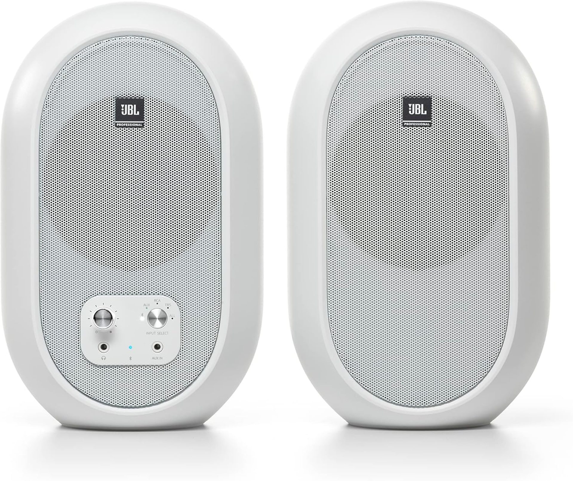 JBL Professional 1 Series 104-BT Compact Desktop Reference Monitors with Bluetooth, White, Sold as Pair, 4.5-inch Speaker JBL Professional 1 Series 104-BT Compact Desktop Reference Monitors with Bluetooth, White, Sold as Pair, 4.5-inch Speaker