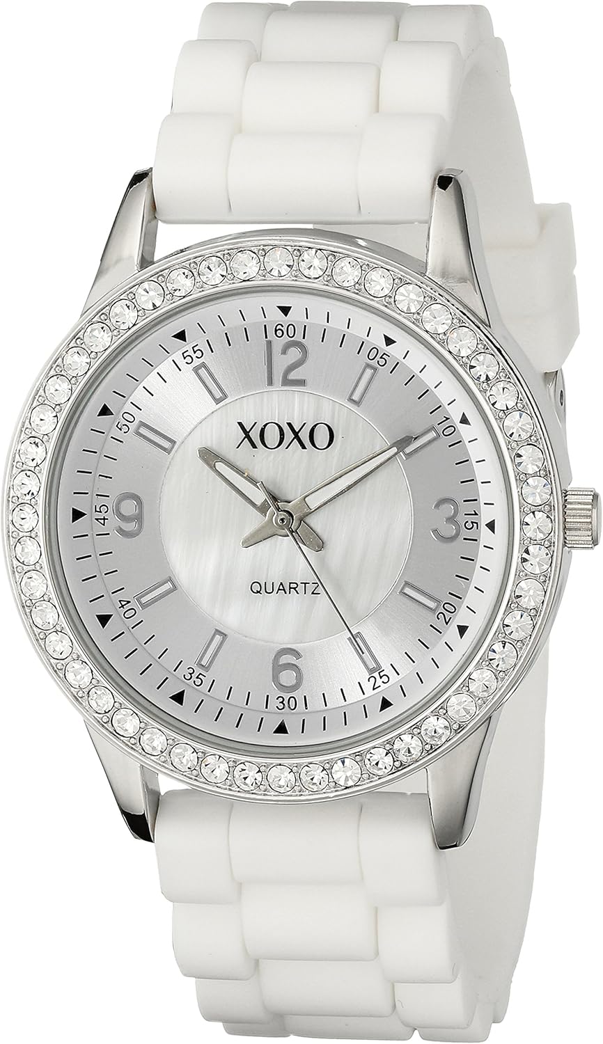 Accutime XOXO Women’s XO8039 White Bumpy Silicone Rubber Strap Watch Accutime XOXO Women’s XO8039 White Bumpy Silicone Rubber Strap Watch