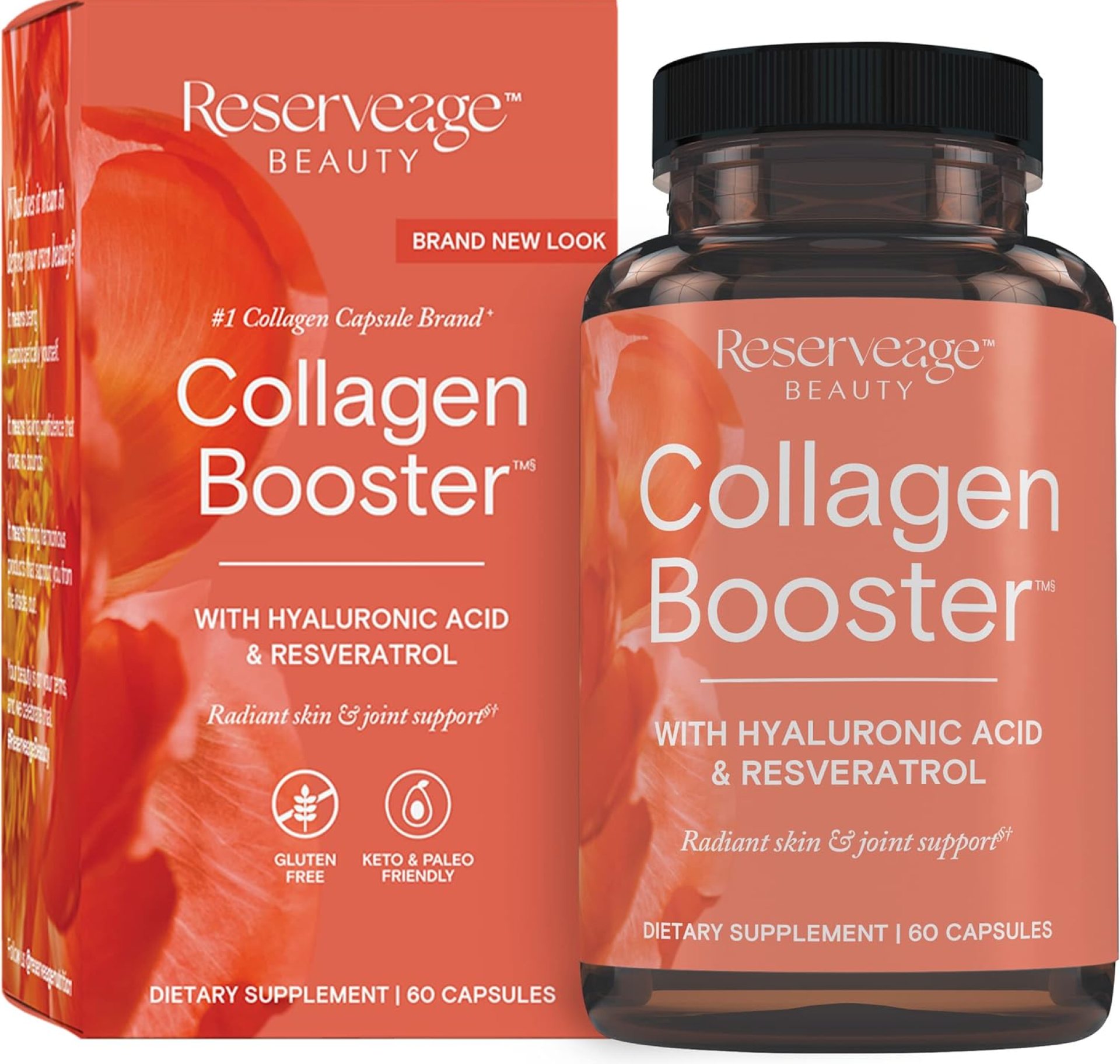 Reserveage Beauty, Collagen Booster, Collagen Supplement for Skin Care and Joint Health, Supports Healthy Collagen Production for Men & Women, 60 Capsules (30 Servings) Reserveage Beauty, Collagen Booster, Collagen Supplement for Skin Care and Joint Health, Supports Healthy Collagen Production for Men & Women, 60 Capsules (30 Servings)
