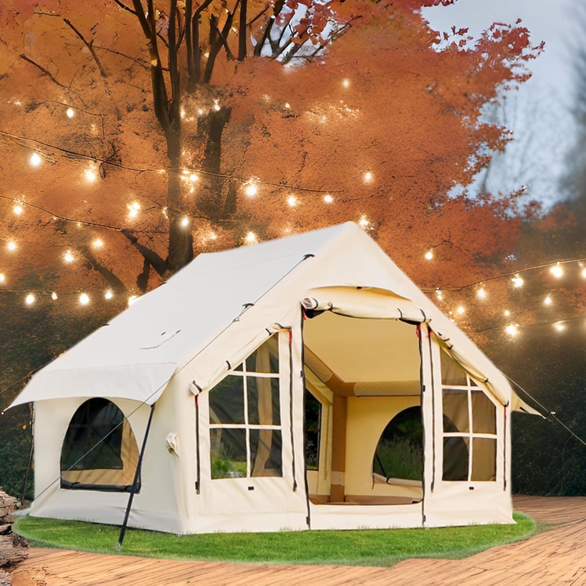 2-4 & 4-6 People Inflatable Tent with Pump, No Assembly Needed Blow Up Air Tent, 4 Season Outdoor Camping Tent, Waterproof Oxford 2-4 & 4-6 People Inflatable Tent with Pump, No Assembly Needed Blow Up Air Tent, 4 Season Outdoor Camping Tent, Waterproof Oxford