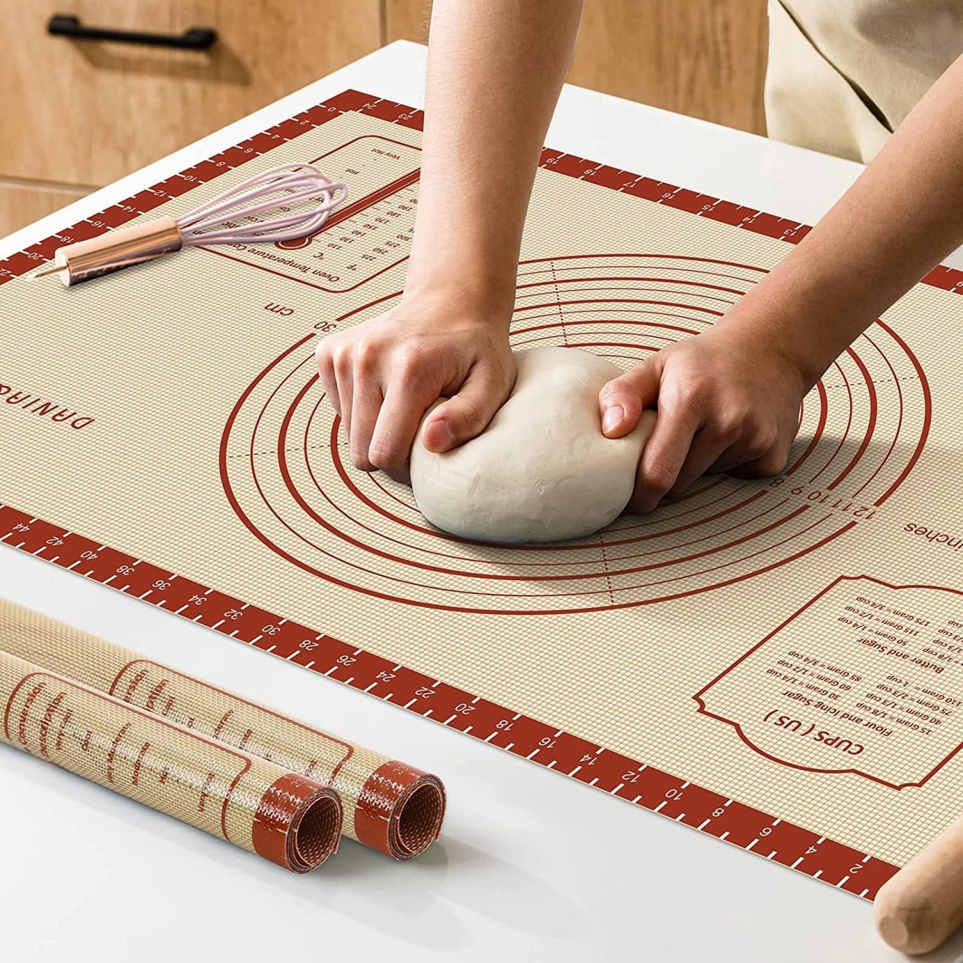 26×16 Inch Extra Thick Silicone Baking Mat with Measurements, Non-slip and Reusable – For Cookies, Bread, Pastry 26×16 Inch Extra Thick Silicone Baking Mat with Measurements, Non-slip and Reusable – For Cookies, Bread, Pastry