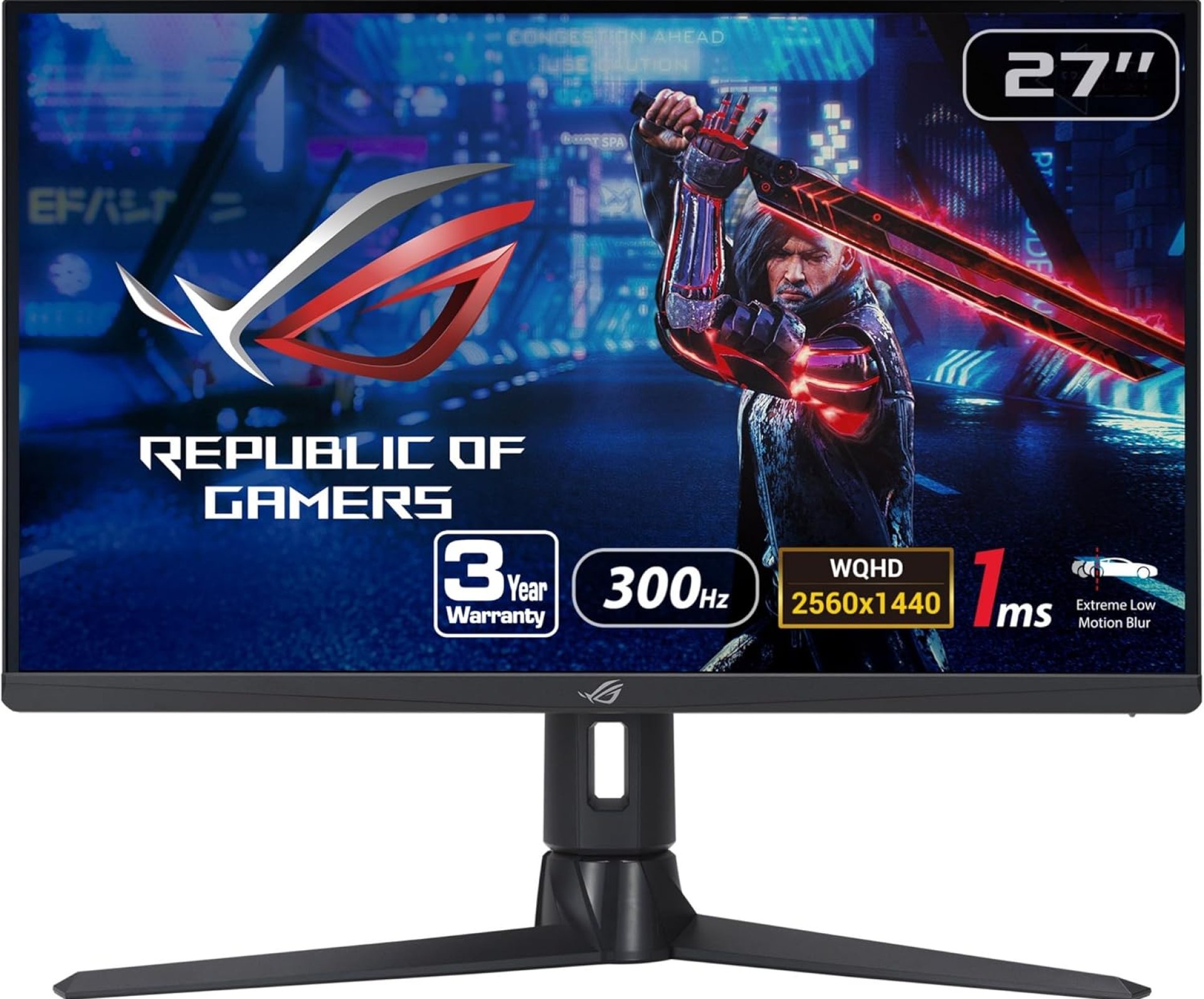 ASUS ROG Strix 27” 1440P Gaming Monitor (XG27AQMR) – 27”, QHD (2560 x 1440), Fast IPS, 300Hz, 1ms, G-SYNC Compatible, FreeSync Premium Pro, Extreme Low Motion Blur Sync, DisplayPort, DisplayHDR 600 ASUS ROG Strix 27” 1440P Gaming Monitor (XG27AQMR) – 27”, QHD (2560 x 1440), Fast IPS, 300Hz, 1ms, G-SYNC Compatible, FreeSync Premium Pro, Extreme Low Motion Blur Sync, DisplayPort, DisplayHDR 600