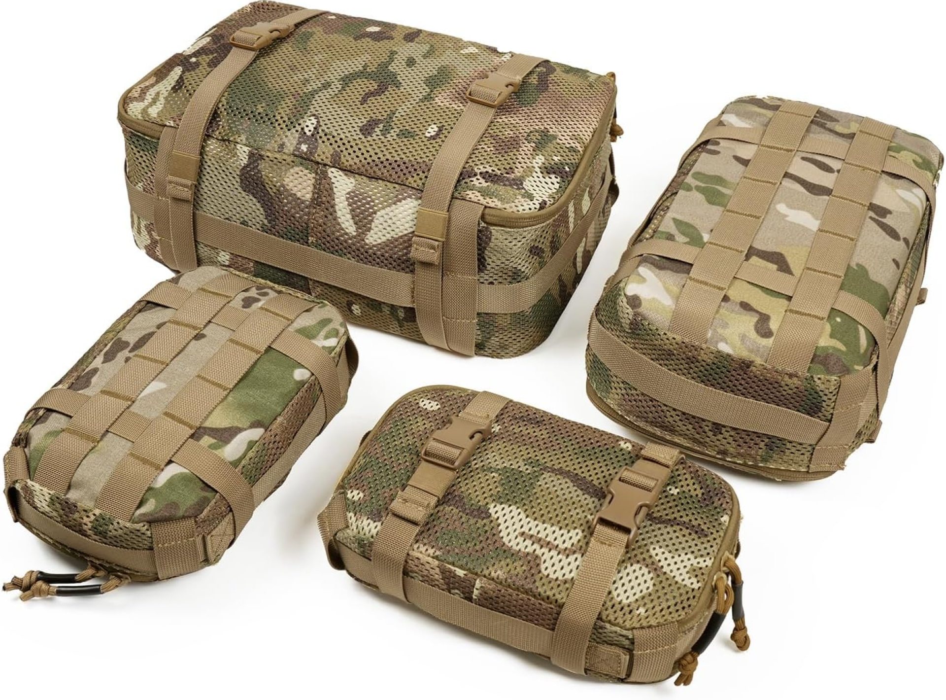 4 Set Tactical Packing Cubes ,Compressible Mesh Duffle Storage Bag,Portable Edc Molle Pouch Organizer. 4 Set Tactical Packing Cubes ,Compressible Mesh Duffle Storage Bag,Portable Edc Molle Pouch Organizer.