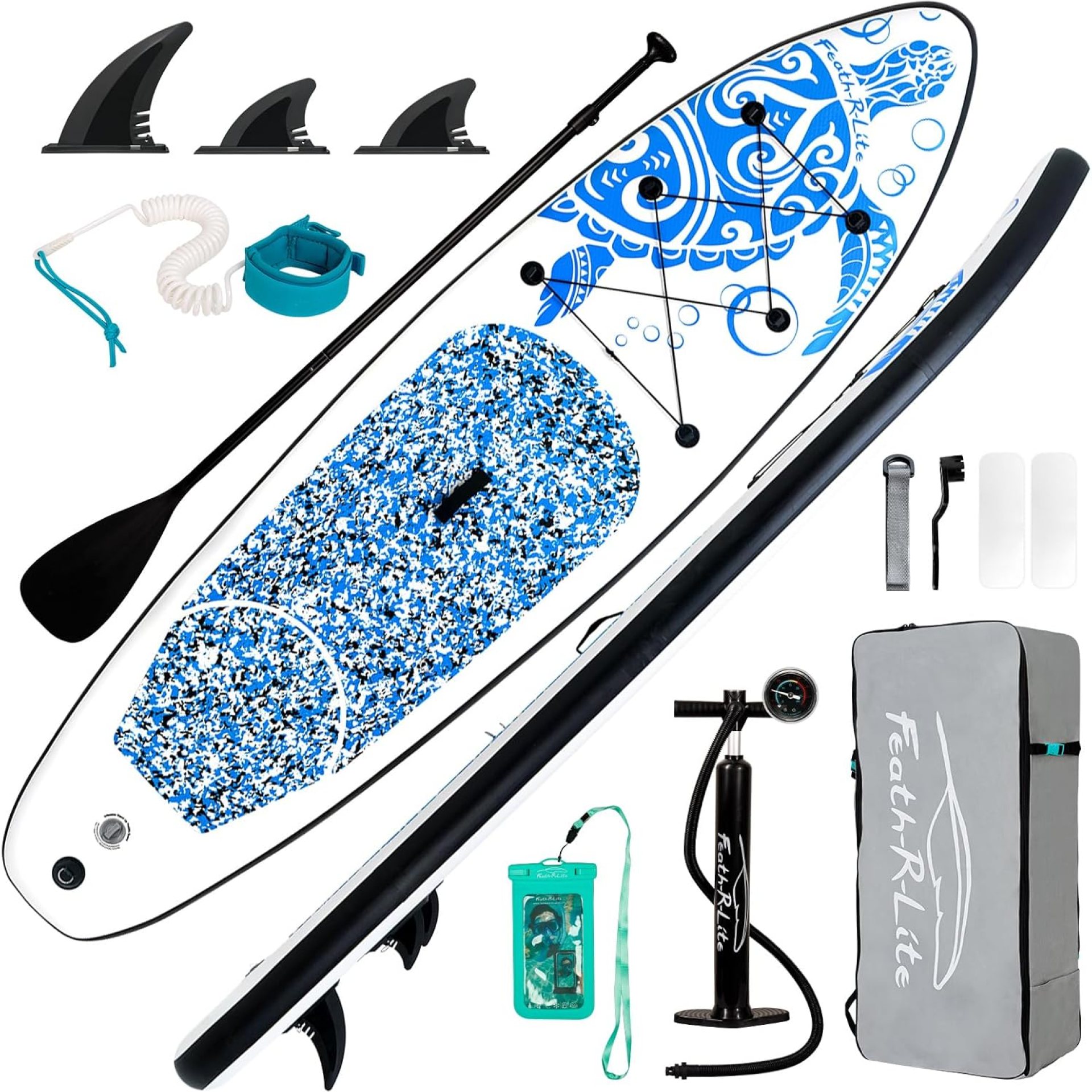 FEATH-R-LITE Inflatable Ultra-Light 10’×30″/10’6″×33″ Stand Up Paddle Board for All Skill Levels with Premium SUP Paddleboard Accessories,Non-Slip Comfort Deck for Youth & Adults. FEATH-R-LITE Inflatable Ultra-Light 10’×30″/10’6″×33″ Stand Up Paddle Board for All Skill Levels with Premium SUP Paddleboard Accessories,Non-Slip Comfort Deck for Youth & Adults.