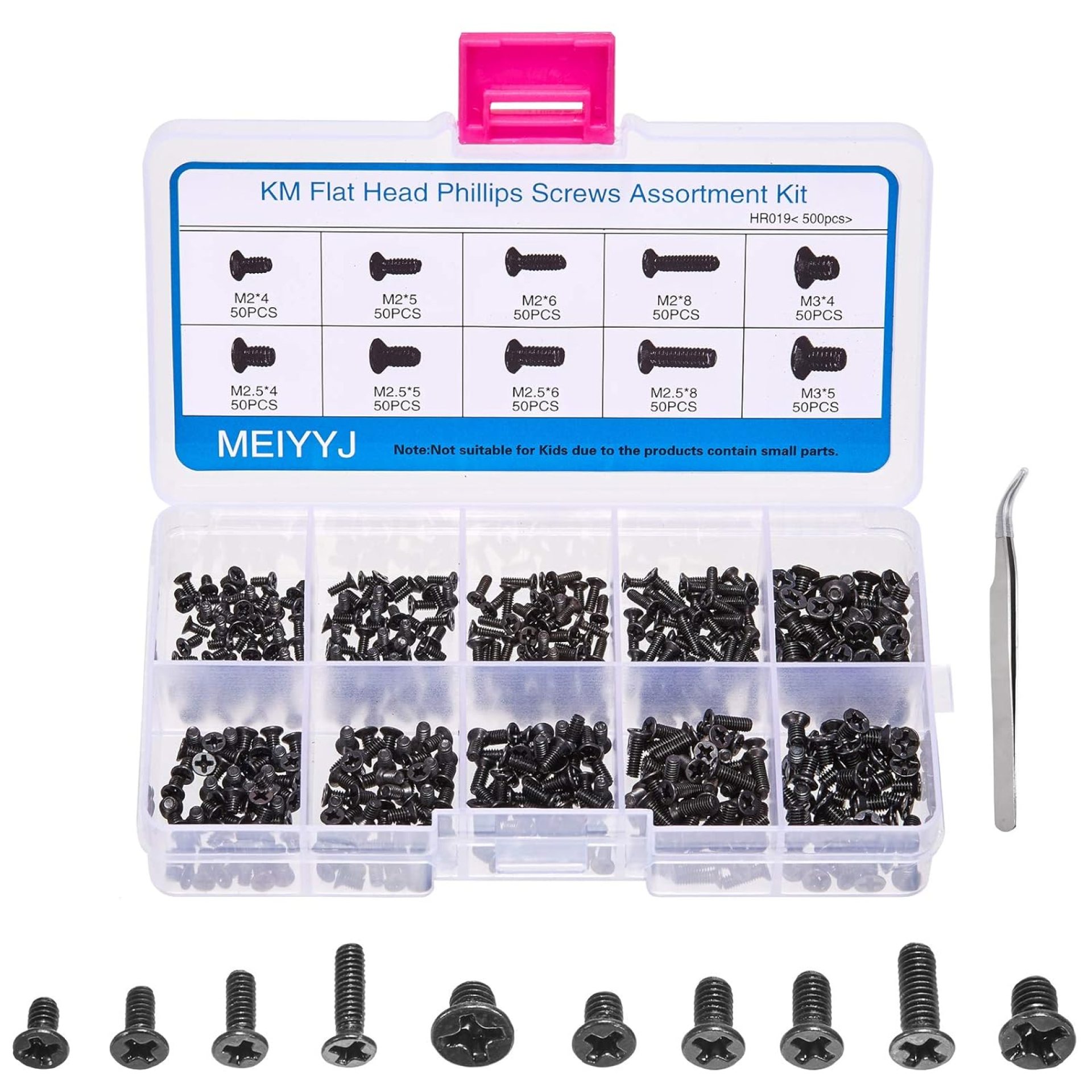 500pcs M2 M2.5 M3 Laptop Notebook Computer Replacement Screws Kit, PC Flat Head Phillips Screw Assortments, Countersunk SSD Electronic Repair Accessories for Sony DELL Samsung IBM HP Toshiba 500pcs M2 M2.5 M3 Laptop Notebook Computer Replacement Screws Kit, PC Flat Head Phillips Screw Assortments, Countersunk SSD Electronic Repair Accessories for Sony DELL Samsung IBM HP Toshiba