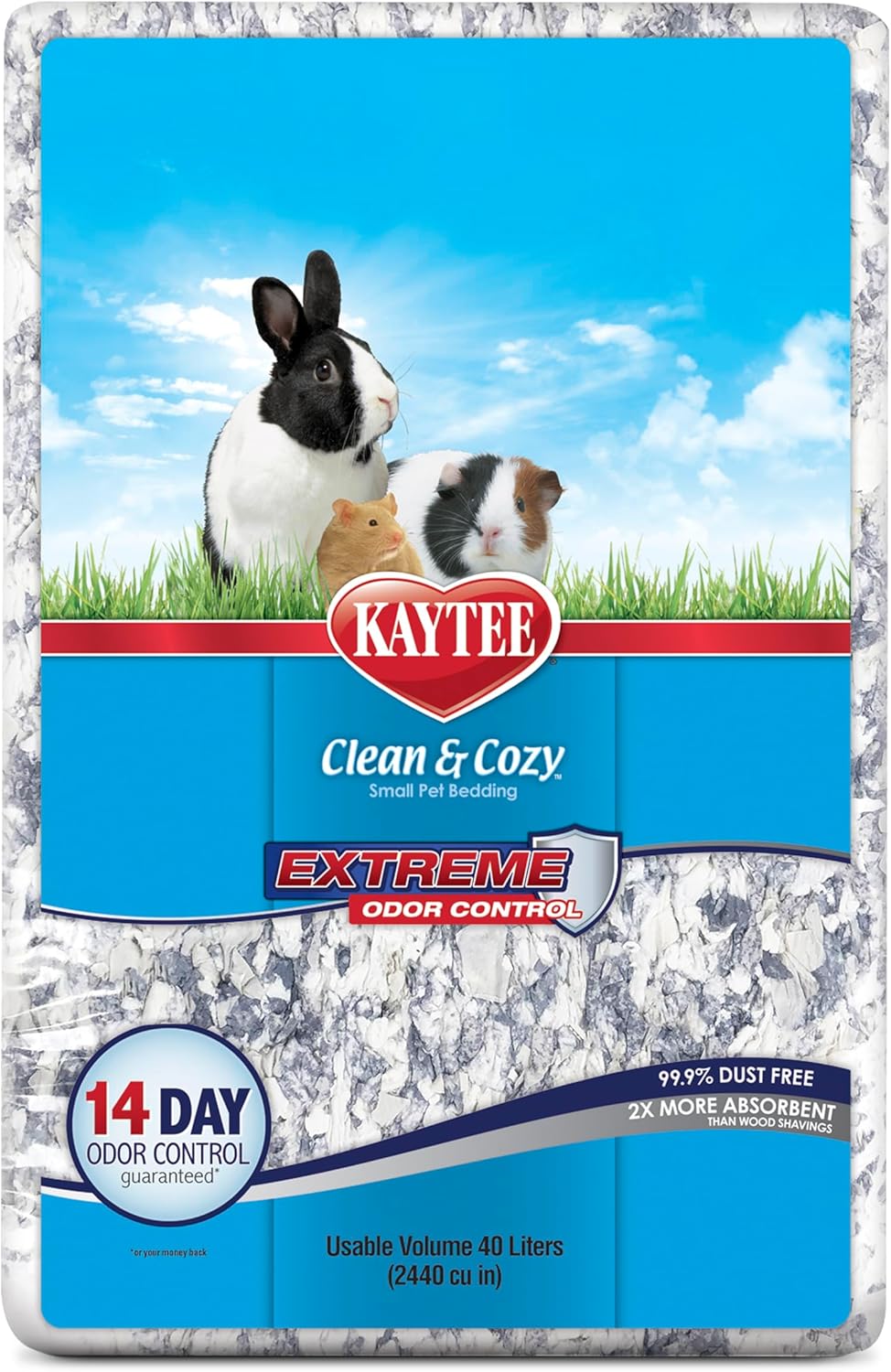 Kaytee Clean & Cozy Extreme Odor Control Bedding, Made for Small Animals, 40 Liters Kaytee Clean & Cozy Extreme Odor Control Bedding, Made for Small Animals, 40 Liters