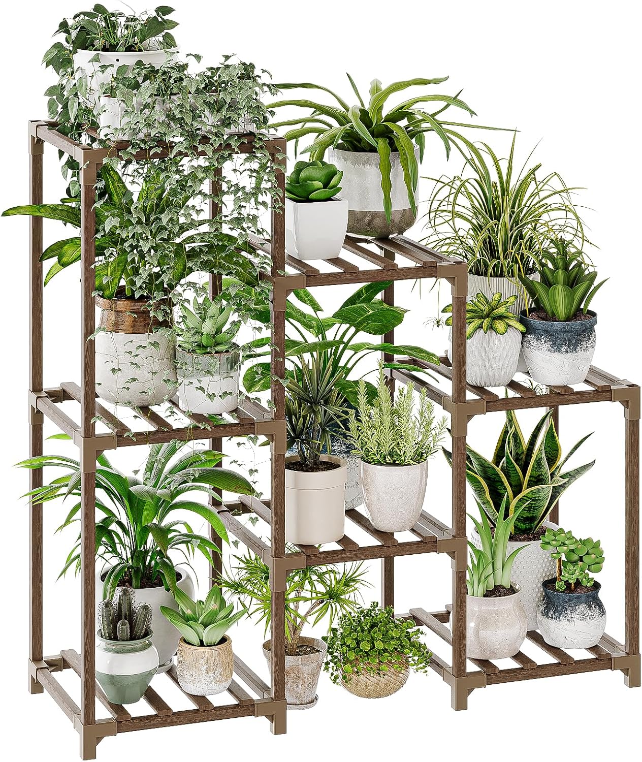 Bamworld Plant Stand Indoor Plant Shelf Outdoor Wood Plant Rack for Multiple Plants 3 Tiers Ladder Plant Pot Holder for Living Room Patio Boho Home Decor for Gardening Bamworld Plant Stand Indoor Plant Shelf Outdoor Wood Plant Rack for Multiple Plants 3 Tiers Ladder Plant Pot Holder for Living Room Patio Boho Home Decor for Gardening