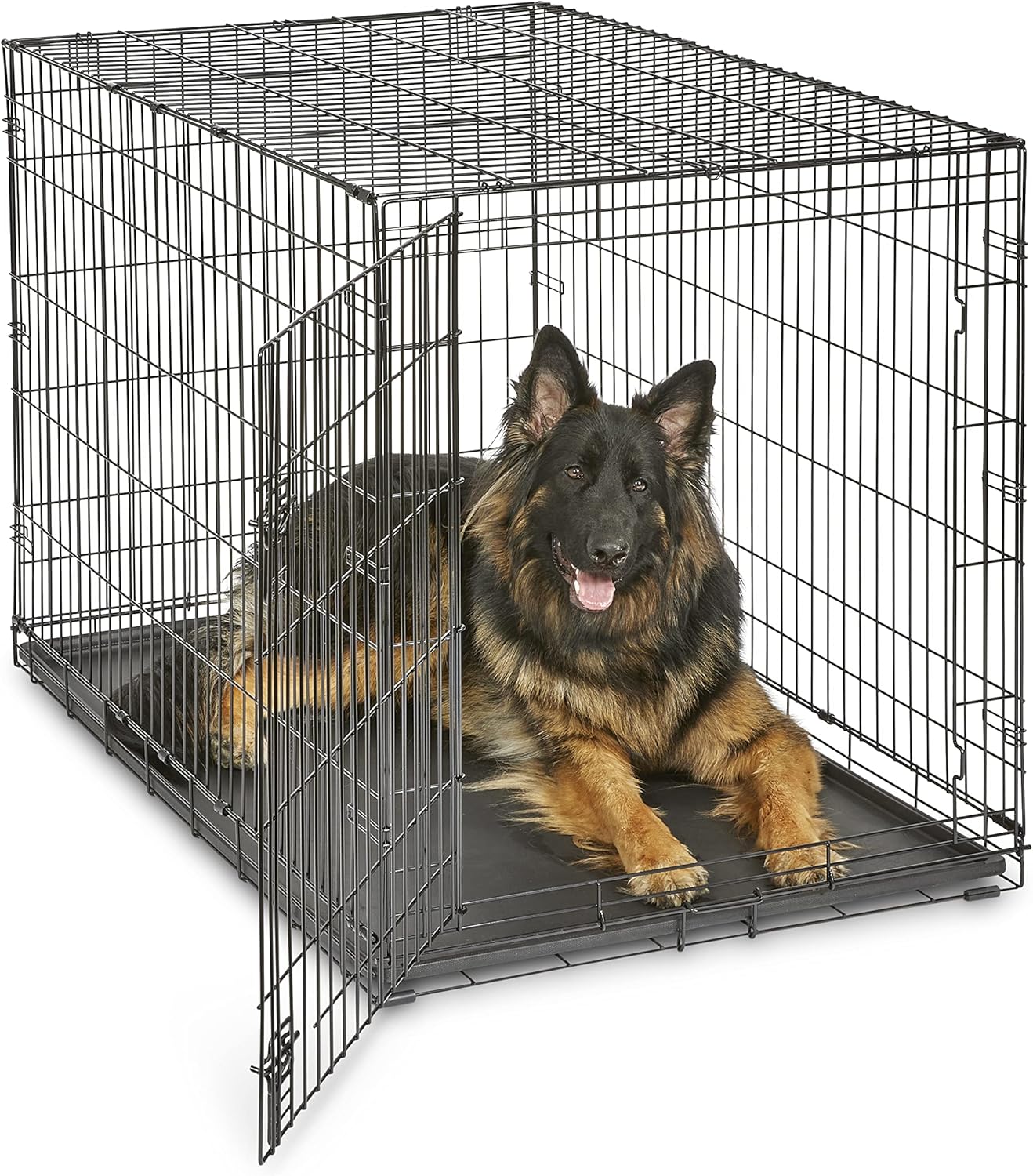 New World Newly Enhanced Single Door New World Dog Crate, Includes Leak-Proof Pan, Floor Protecting Feet, & New Patented Features, 48 Inch New World Newly Enhanced Single Door New World Dog Crate, Includes Leak-Proof Pan, Floor Protecting Feet, & New Patented Features, 48 Inch