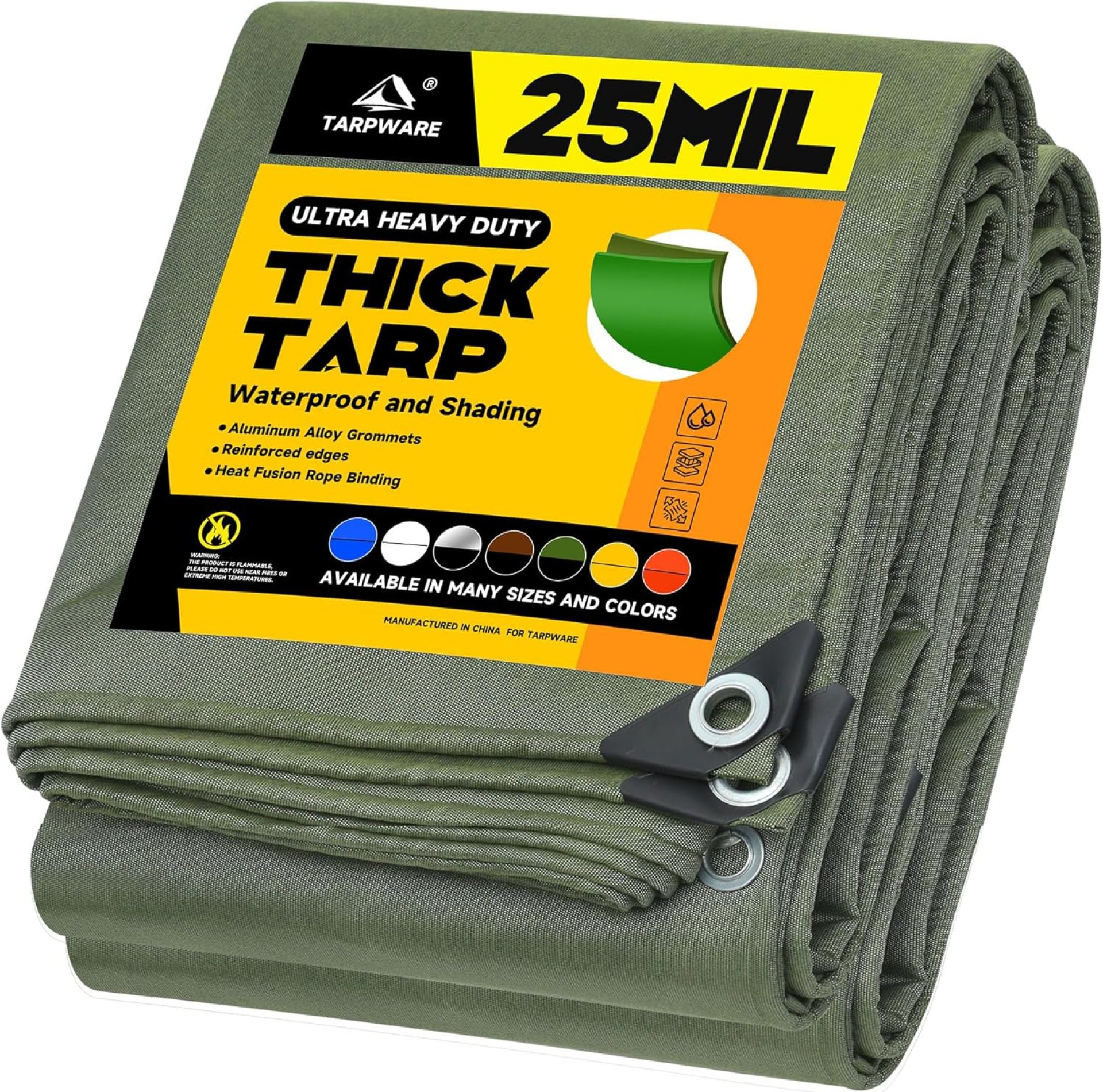 6’x8′ 25Mil Ultra-Heavy Duty Waterproof Organic Silicone Coating Green Canvas Tarps with Grommets&Reinforced Edges, UV Resistant Durable Canvas Tarpaulin, Cover for Pool/Boat/Tent,Full Size 6’x8′ 25Mil Ultra-Heavy Duty Waterproof Organic Silicone Coating Green Canvas Tarps with Grommets&Reinforced Edges, UV Resistant Durable Canvas Tarpaulin, Cover for Pool/Boat/Tent,Full Size