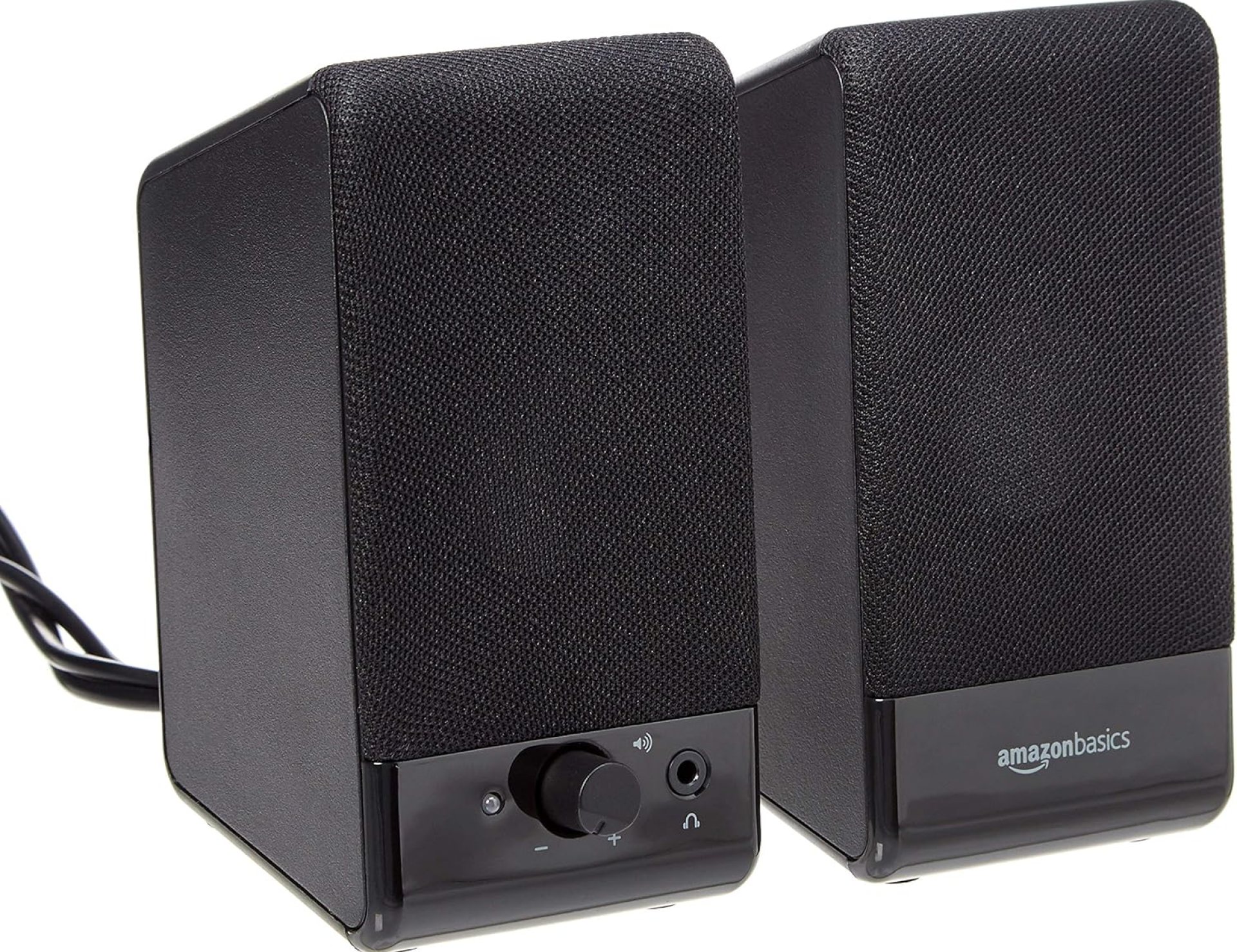 Amazon Basics USB-Powered Computer Speakers for Desktop or Laptop PC with Volume Control, Plug-N-Play, Black Amazon Basics USB-Powered Computer Speakers for Desktop or Laptop PC with Volume Control, Plug-N-Play, Black