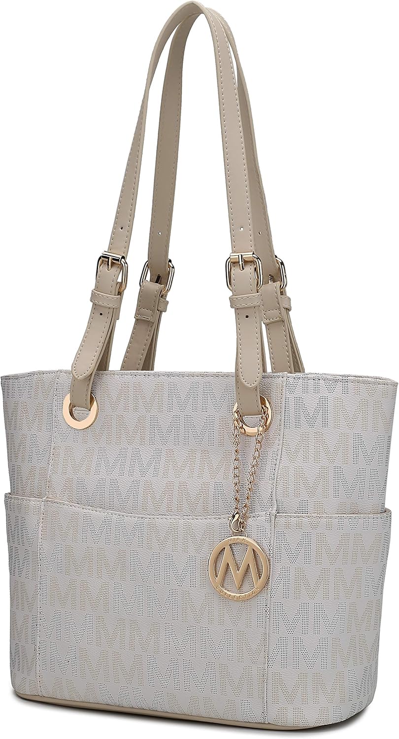 MKF Collection Tote Bag for Women, Signature Vegan Leather Pocketbook Shoulder bag Top-Handle Purse Tote Handbag MKF Collection Tote Bag for Women, Signature Vegan Leather Pocketbook Shoulder bag Top-Handle Purse Tote Handbag