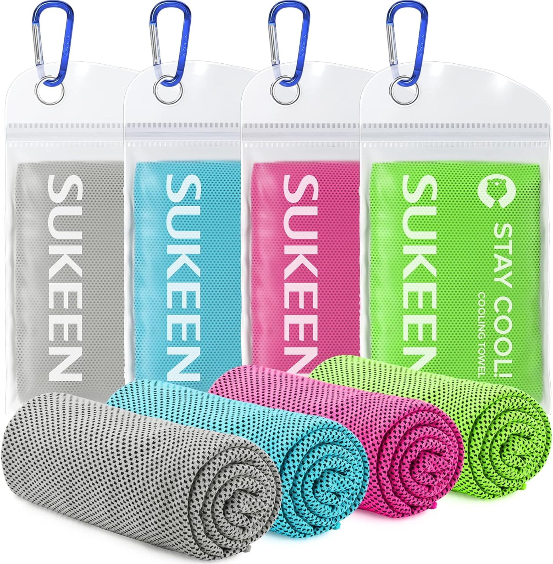 Sukeen [4 Pack Cooling Towel (40″x12″),Ice Towel,Soft Breathable Chilly Towel,Microfiber Towel for Yoga,Sport,Running,Gym,Workout,Camping,Fitness,Workout & More Activities Sukeen [4 Pack Cooling Towel (40″x12″),Ice Towel,Soft Breathable Chilly Towel,Microfiber Towel for Yoga,Sport,Running,Gym,Workout,Camping,Fitness,Workout & More Activities