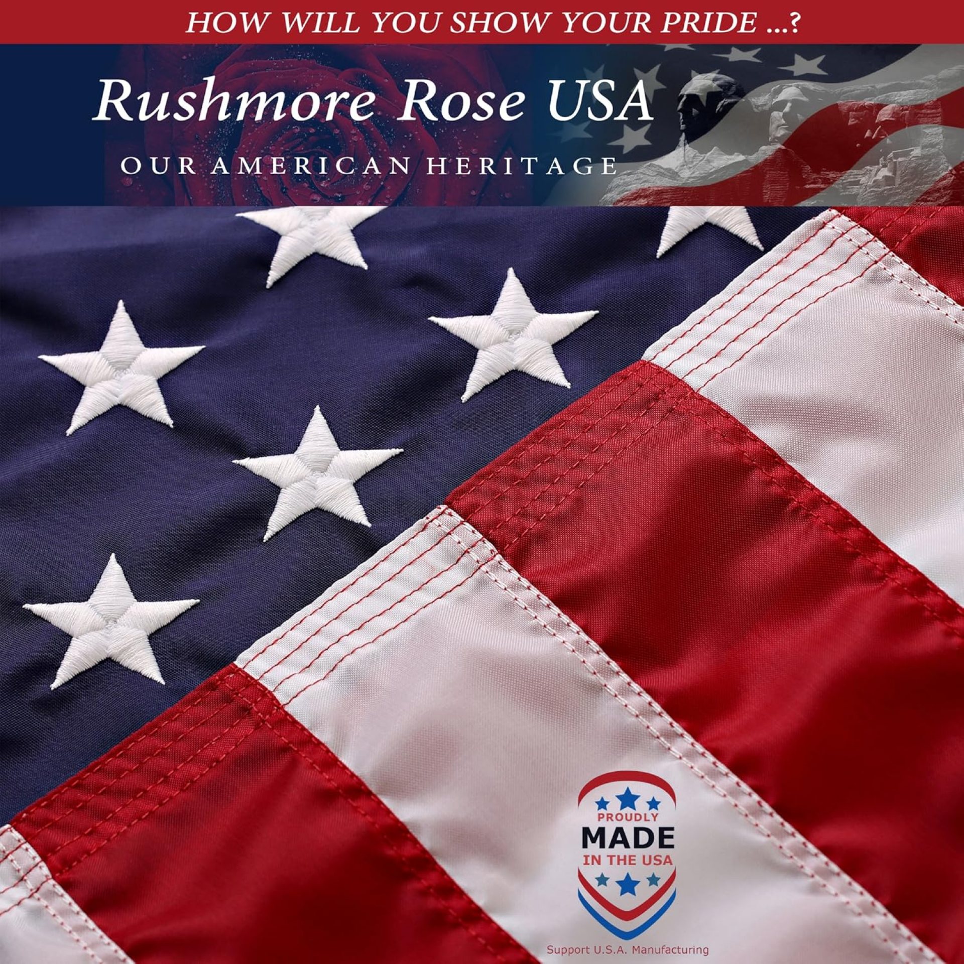2.5×4 American Flags for Outside | Amercian Flag Made in USA Heavy Duty American Flags for Outside 2.5×4 with Embroidered Stars and Sewn Stripes American Flags for Outdoor High Wind- All Weather US 2.5×4 American Flags for Outside | Amercian Flag Made in USA Heavy Duty American Flags for Outside 2.5×4 with Embroidered Stars and Sewn Stripes American Flags for Outdoor High Wind- All Weather US
