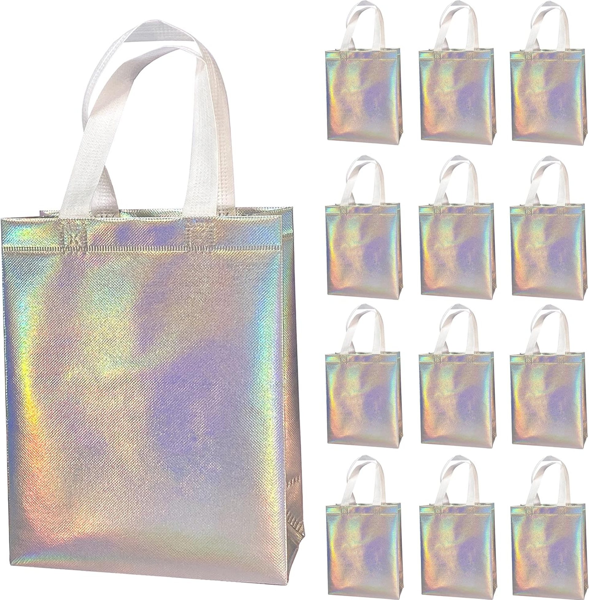 12 Pcs Non-woven Reusable Gift Bags With Handles for Party Favor 8W x 4L x10H Size 12 Pcs Non-woven Reusable Gift Bags With Handles for Party Favor 8W x 4L x10H Size