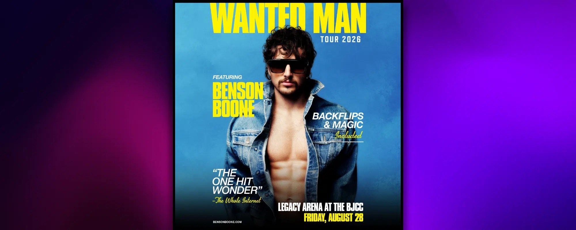 Benson Boone: Wanted Man Tour 2026 Benson Boone: Wanted Man Tour 2026