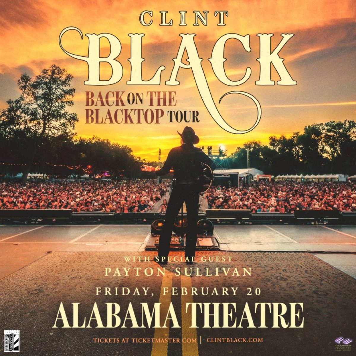 Clint Black – Back on the Blacktop Tour with special guest Payton Sullivan Clint Black – Back on the Blacktop Tour with special guest Payton Sullivan