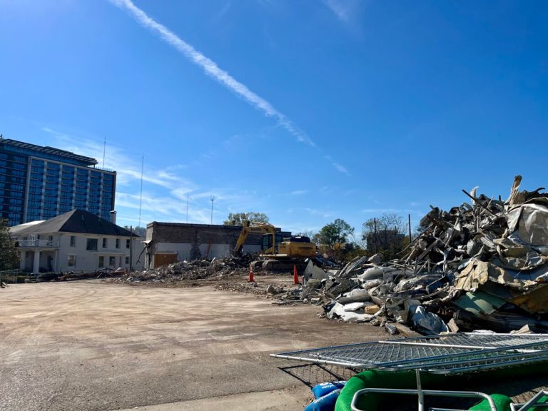 Demolition begins on Highland Plaza—former Western Supermarket location—making way for new apartments Demolition begins on Highland Plaza—former Western Supermarket location—making way for new apartments