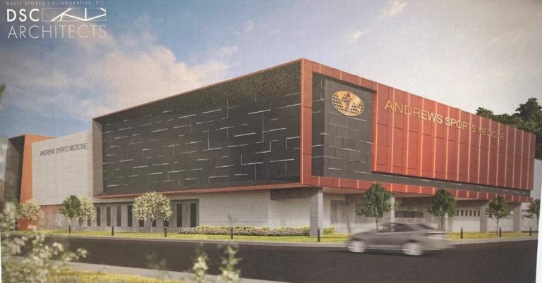 Andrews Sports Medicine plans for 0M center at Brookwood Village Andrews Sports Medicine plans for 0M center at Brookwood Village