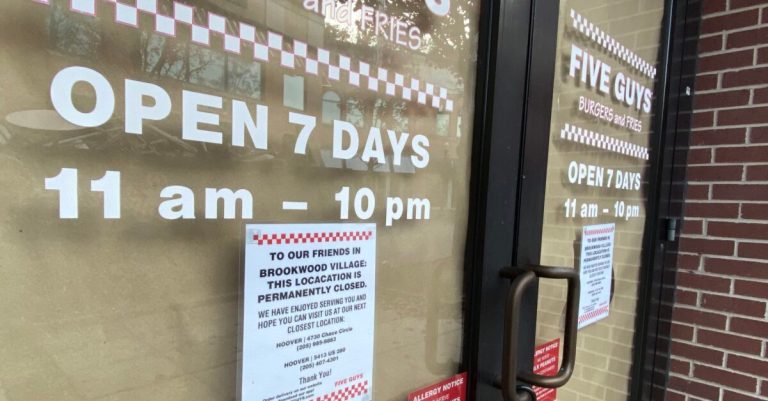 Five Guys closes: What’s next for Brookwood Village? Five Guys closes: What’s next for Brookwood Village?