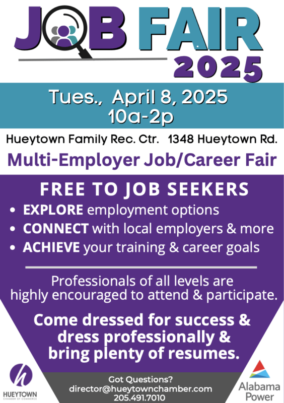 Hueytown Chamber of Commerce to Host Job Fair Hueytown Chamber of Commerce to Host Job Fair