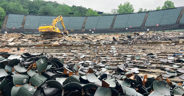 Demolition has begun on 40-year-old Oak Mountain Amphitheatre Demolition has begun on 40-year-old Oak Mountain Amphitheatre
