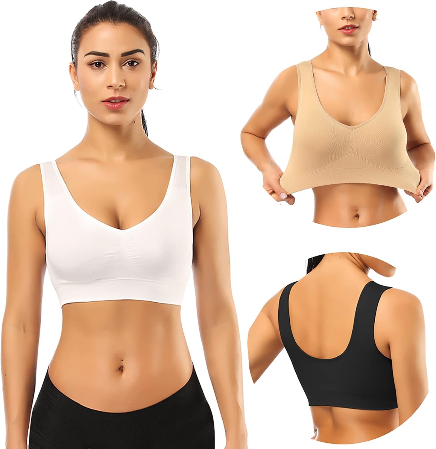 BESTENA Sports Bras for Women, Seamless Comfortable Yoga Bra with Removable Pads BESTENA Sports Bras for Women, Seamless Comfortable Yoga Bra with Removable Pads