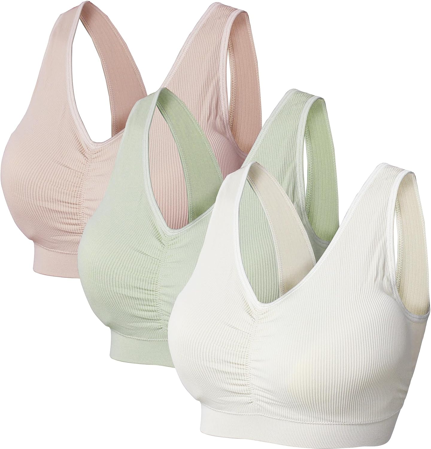 Cabales Women’s Seamless Bras for Yoga Fitness Running Workout Low Impact Sports Bras with Removable Pads Cabales Women’s Seamless Bras for Yoga Fitness Running Workout Low Impact Sports Bras with Removable Pads