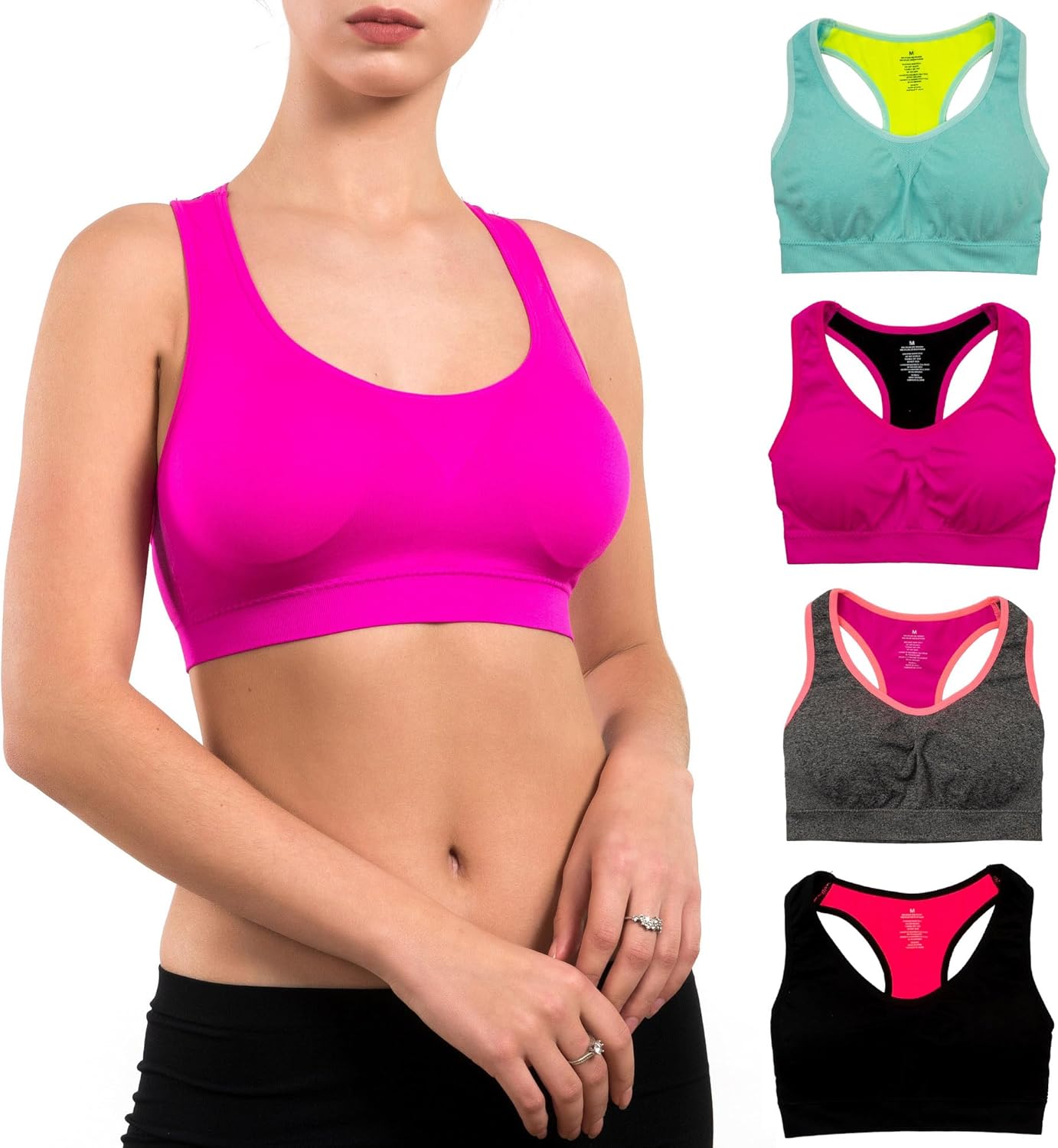 Alyce Ives Intimates Womens Sports Bra, Pack of 4 Alyce Ives Intimates Womens Sports Bra, Pack of 4