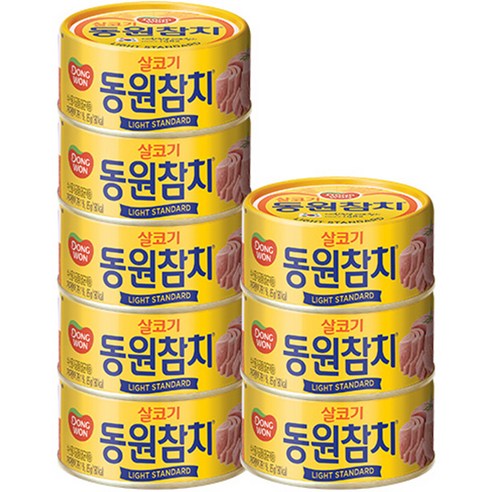 참치캔  동원 라이트 스탠다드 참치, 85g, 8개