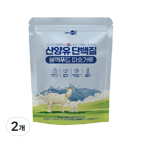  심플잇 산양유 단백질 블랙푸드 미숫가루, 700g, 2개