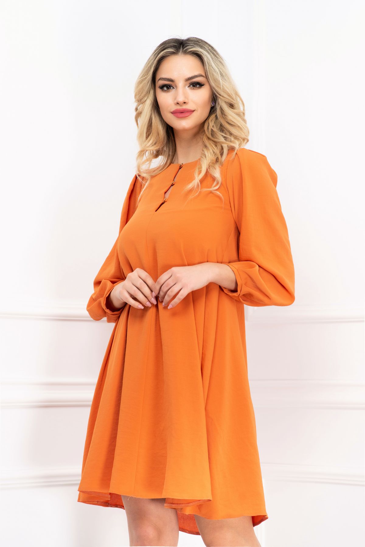 Rochie de gravidă moze portocalie – InPuff Rochie de gravidă moze portocalie – InPuff