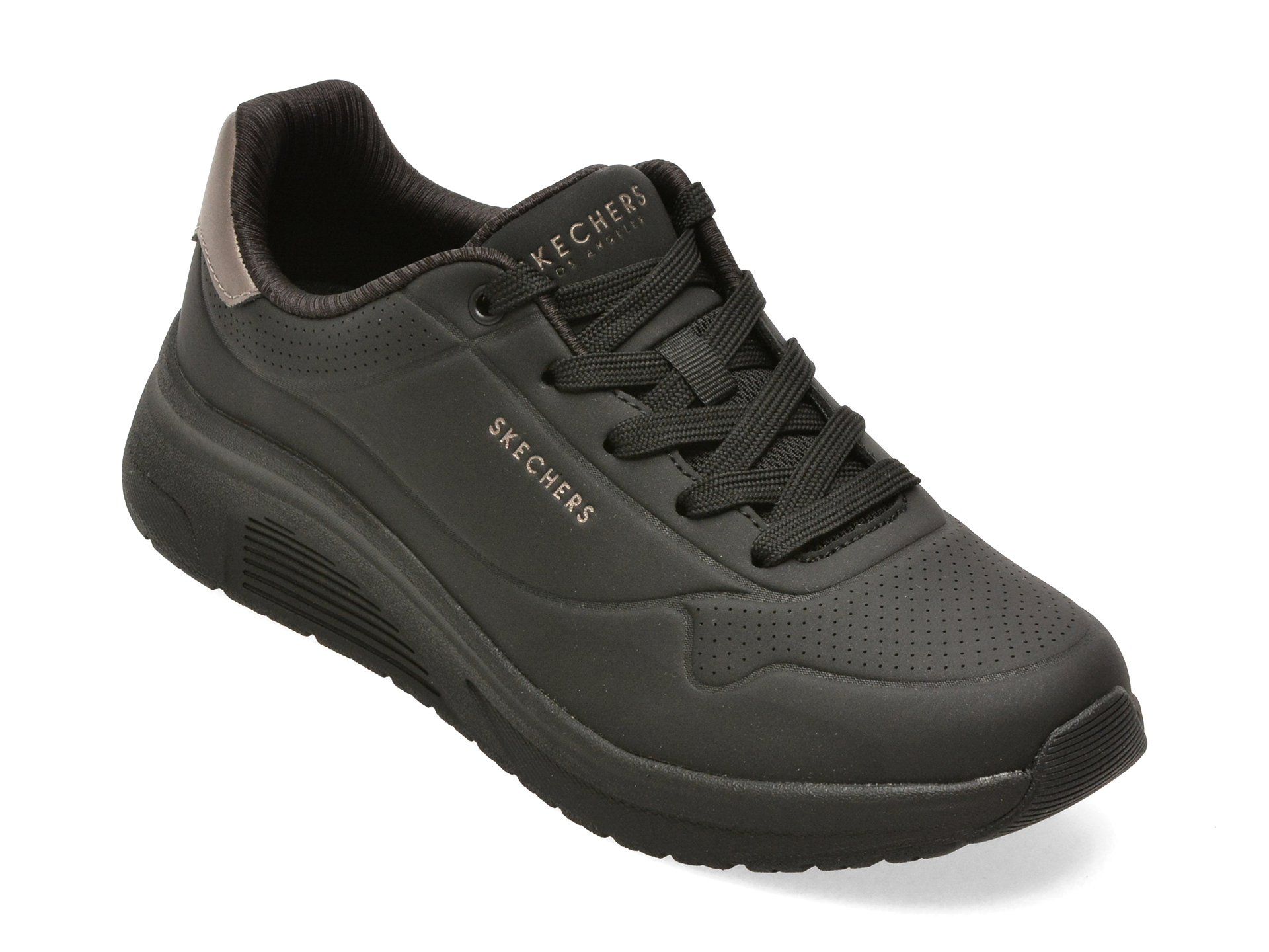 Pantofi sport negri, UNO LITE 2, din piele ecologică – Skechers Pantofi sport negri, UNO LITE 2, din piele ecologică – Skechers