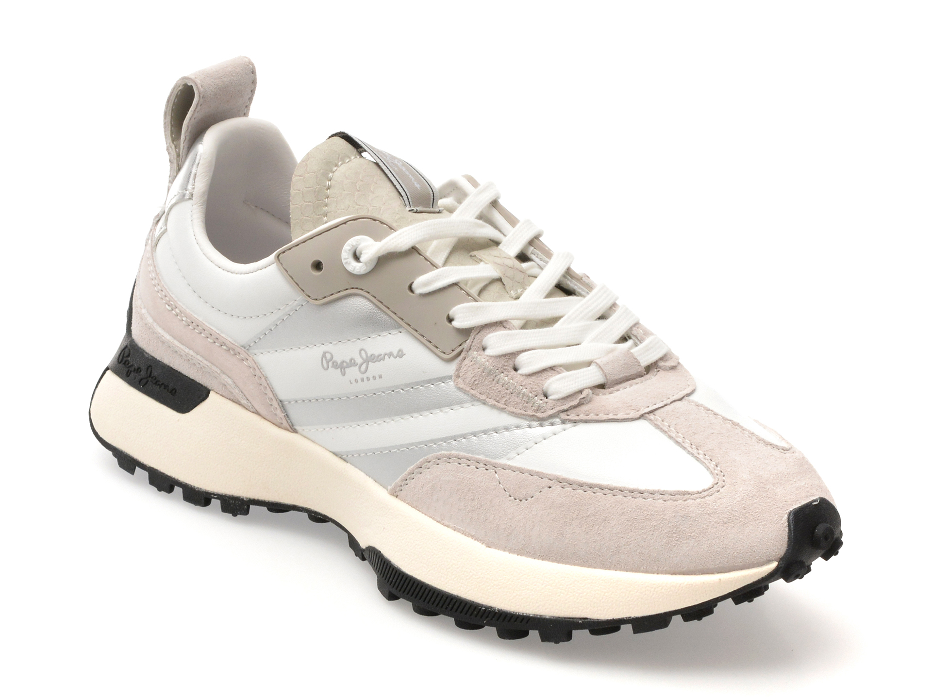 Pantofi sport gri, LS60032, din piele naturală – Pepe Jeans Pantofi sport gri, LS60032, din piele naturală – Pepe Jeans