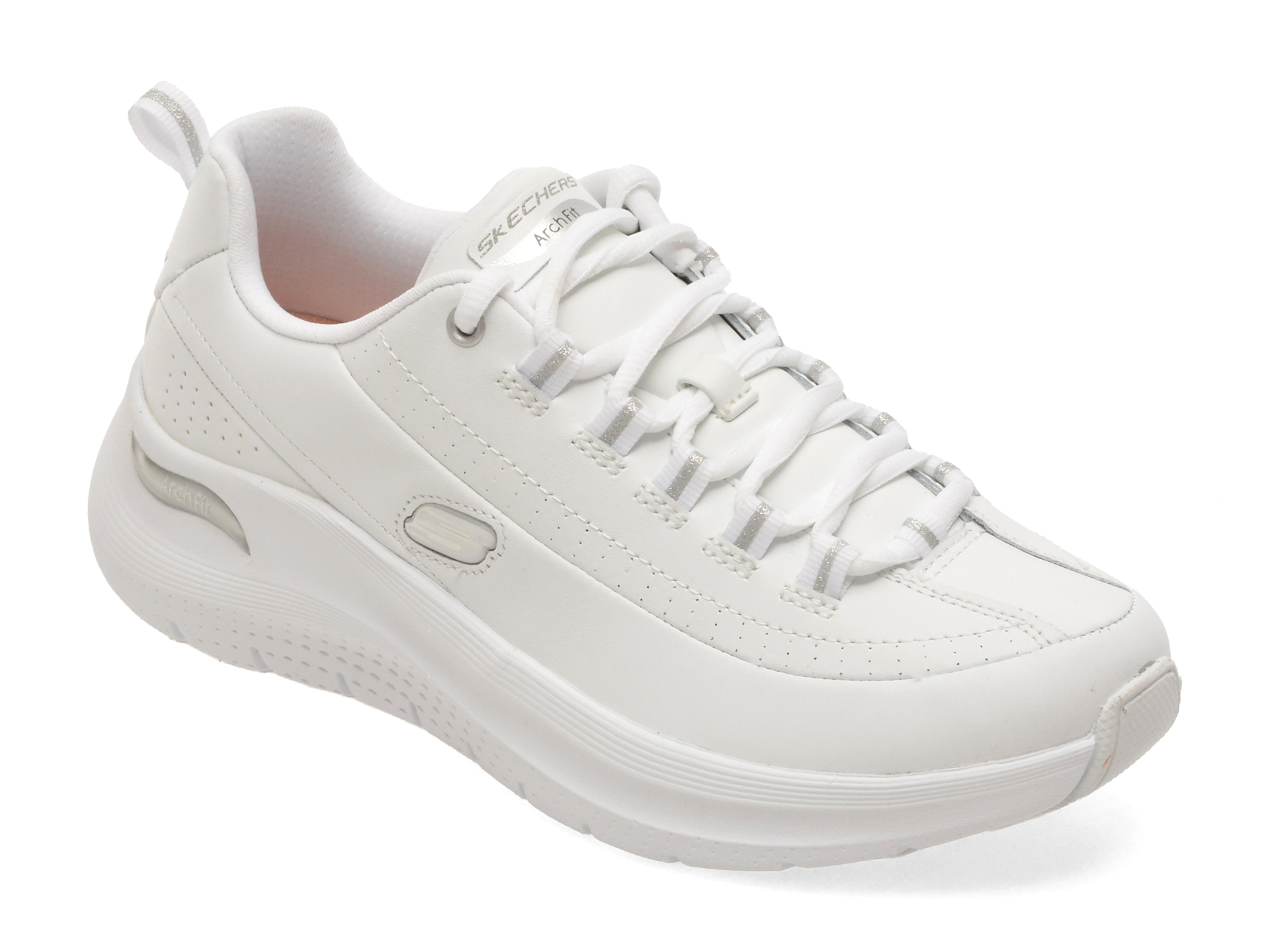 Pantofi sport albi, ARCH FIT 2.0, din piele ecologică – Skechers Pantofi sport albi, ARCH FIT 2.0, din piele ecologică – Skechers